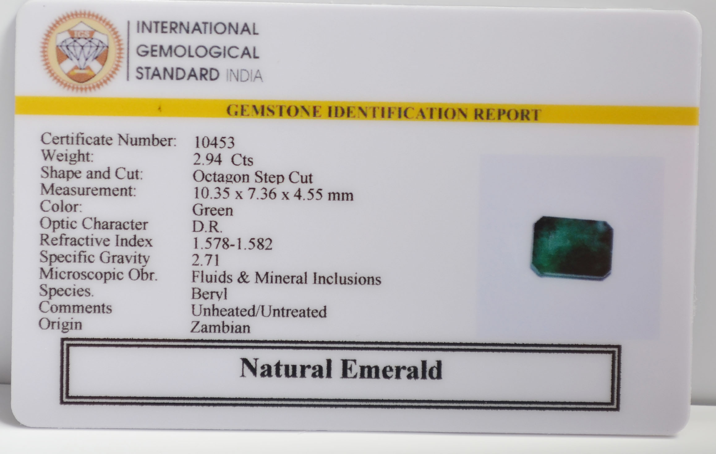 EMR22283 2 EMERALD 2.94 Ct.