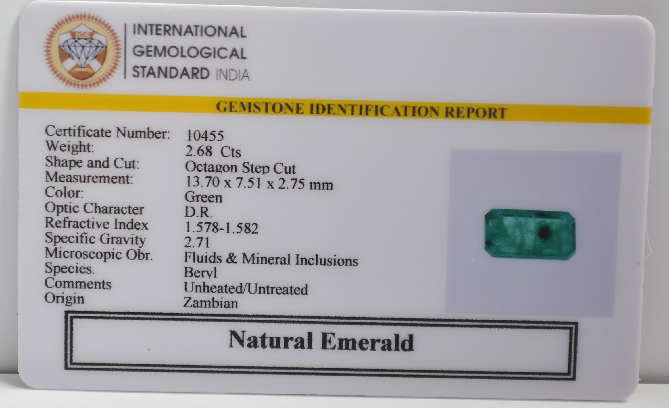 EMR22285 2 EMERALD 2.68 Ct.