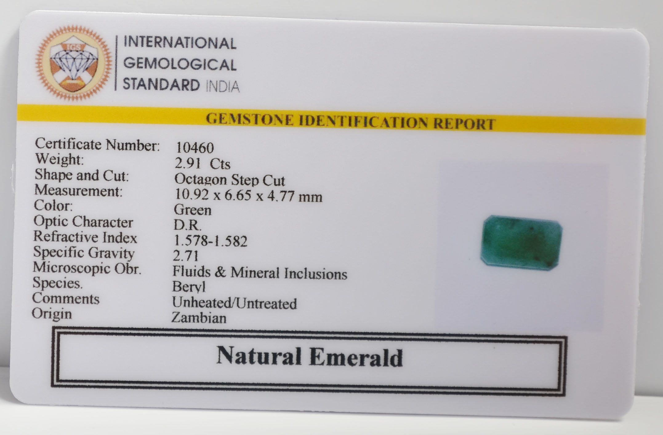 EMR22288 2 EMERALD 2.91 Ct.