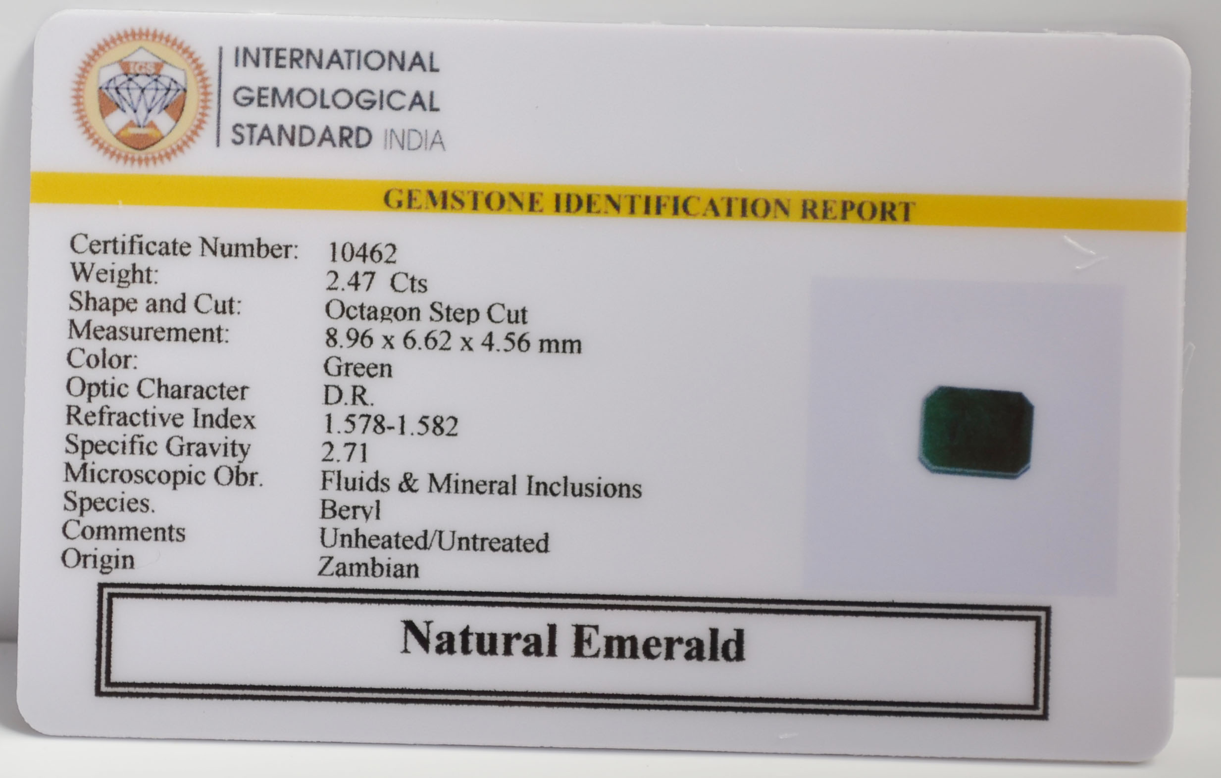 EMR22290 2 EMERALD 2.47 Ct.