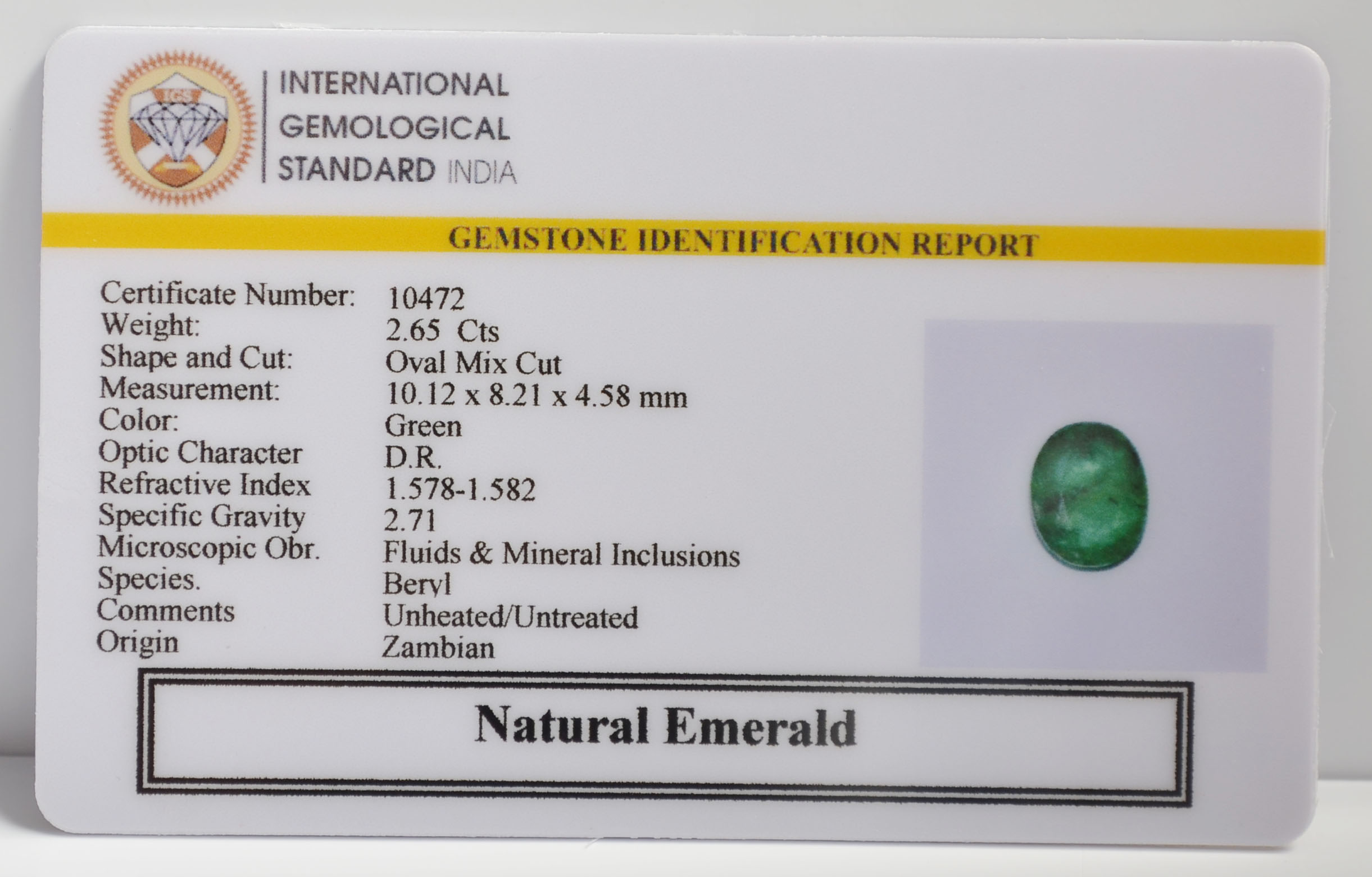 EMR22297 2 EMERALD 2.65 Ct.
