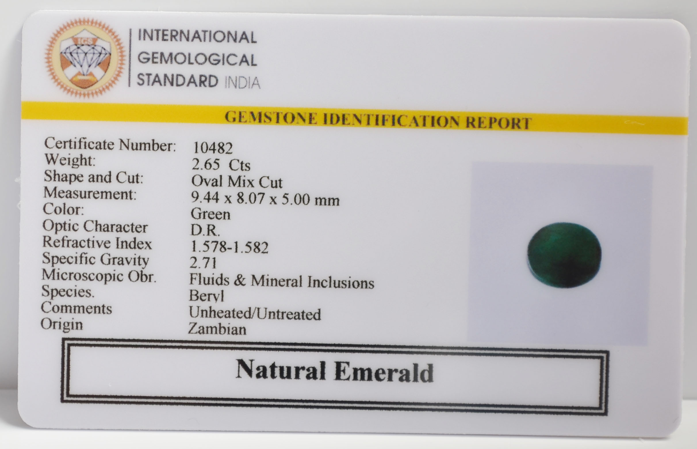 EMR22303 2 EMERALD 2.65 Ct.