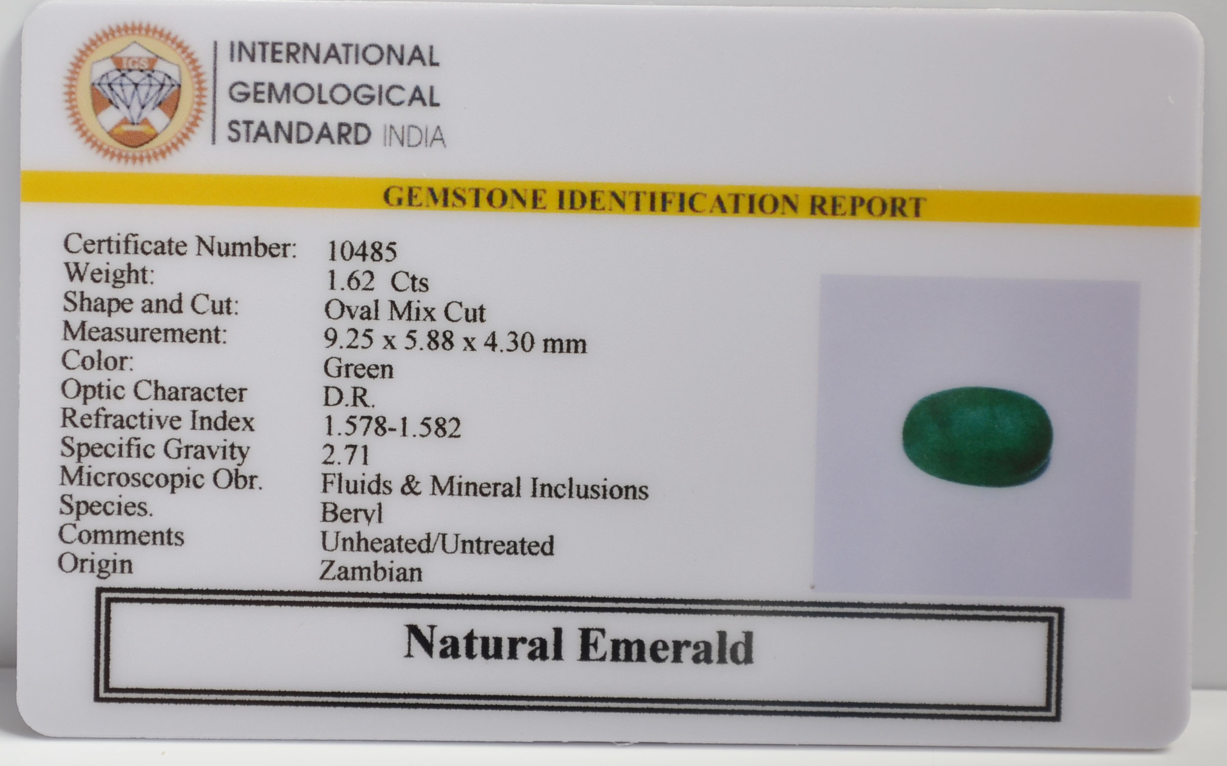 EMR22305 2 EMERALD 1.62 Ct.