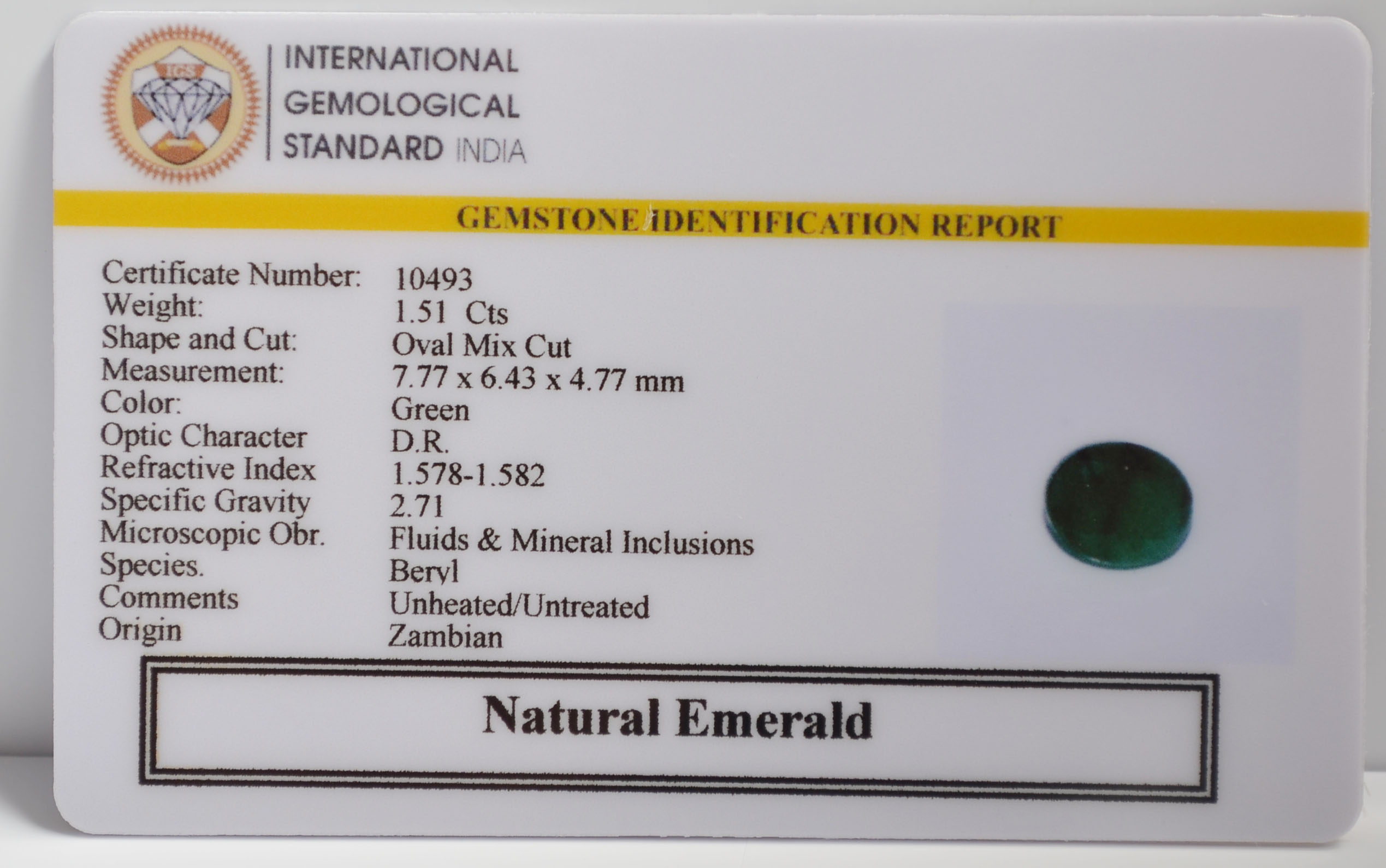 EMR22309 2 EMERALD 1.51 Ct.