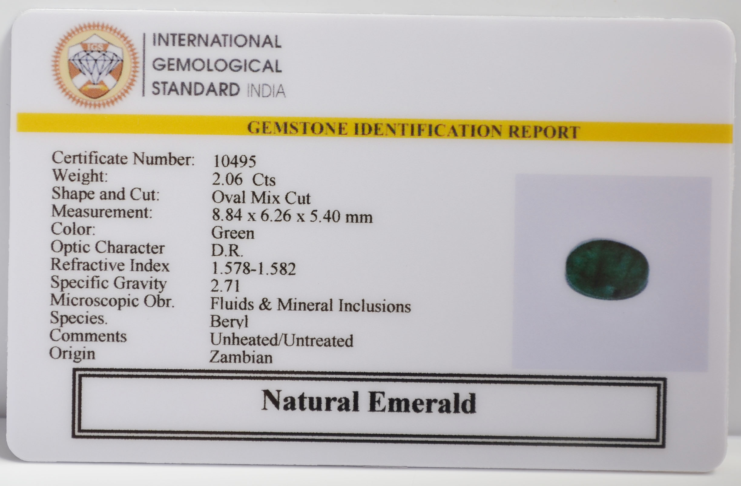 EMR22311 2 EMERALD 2.06 Ct.