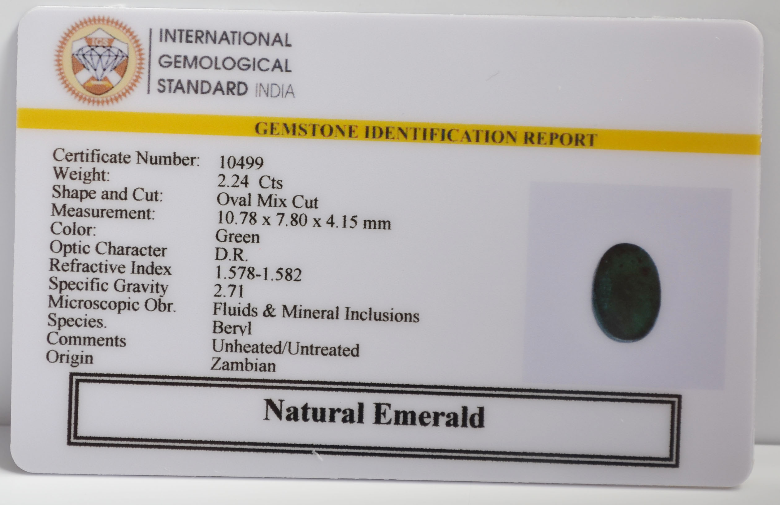 EMR22315 2 EMERALD 2.24 Ct.