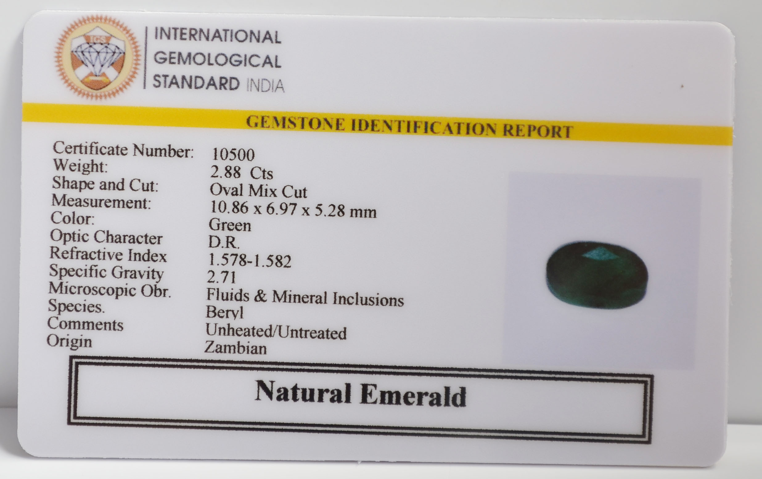 EMR22316 2 EMERALD 2.88 Ct.