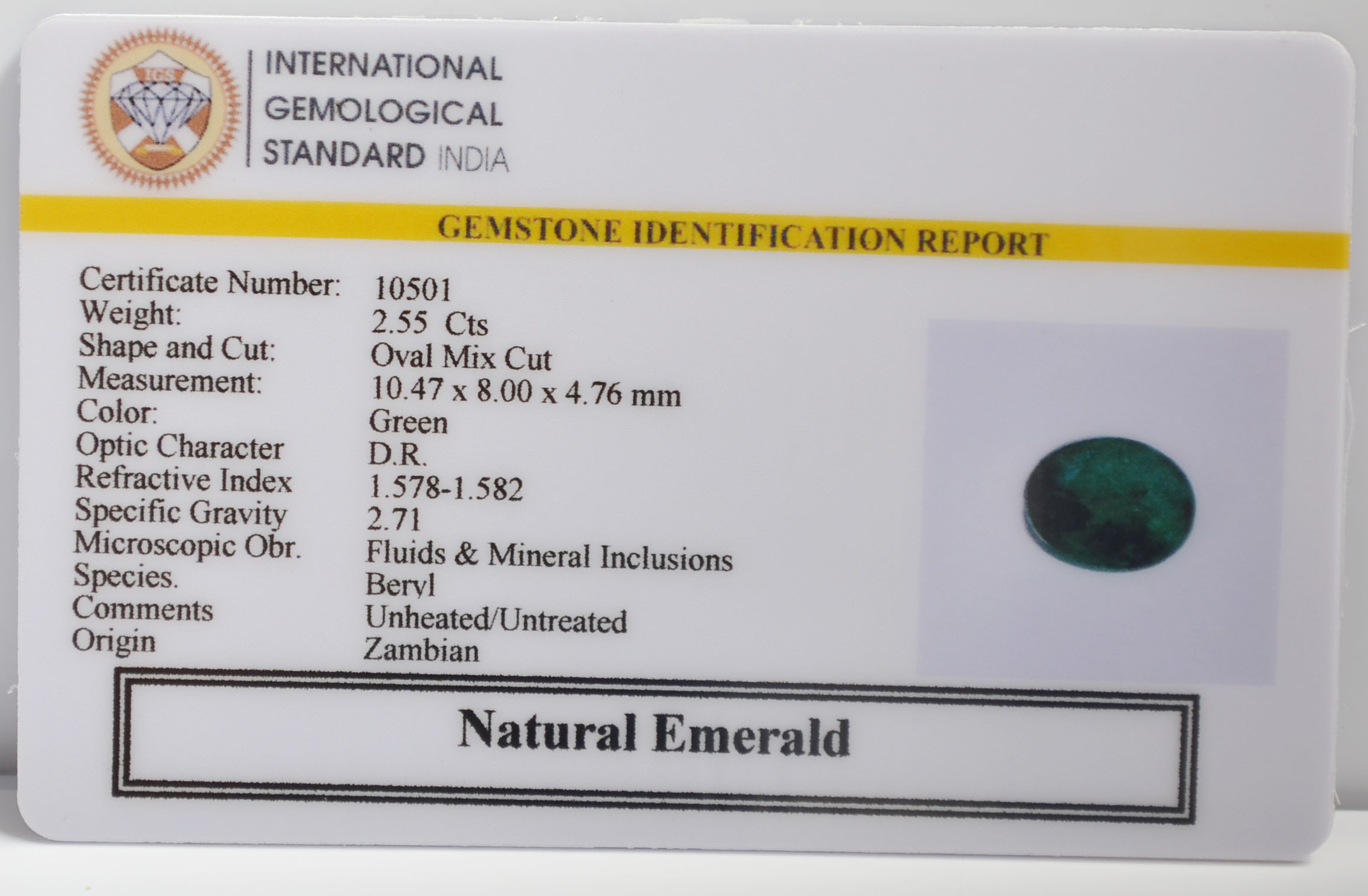EMR22317 2 EMERALD 2.55 Ct.