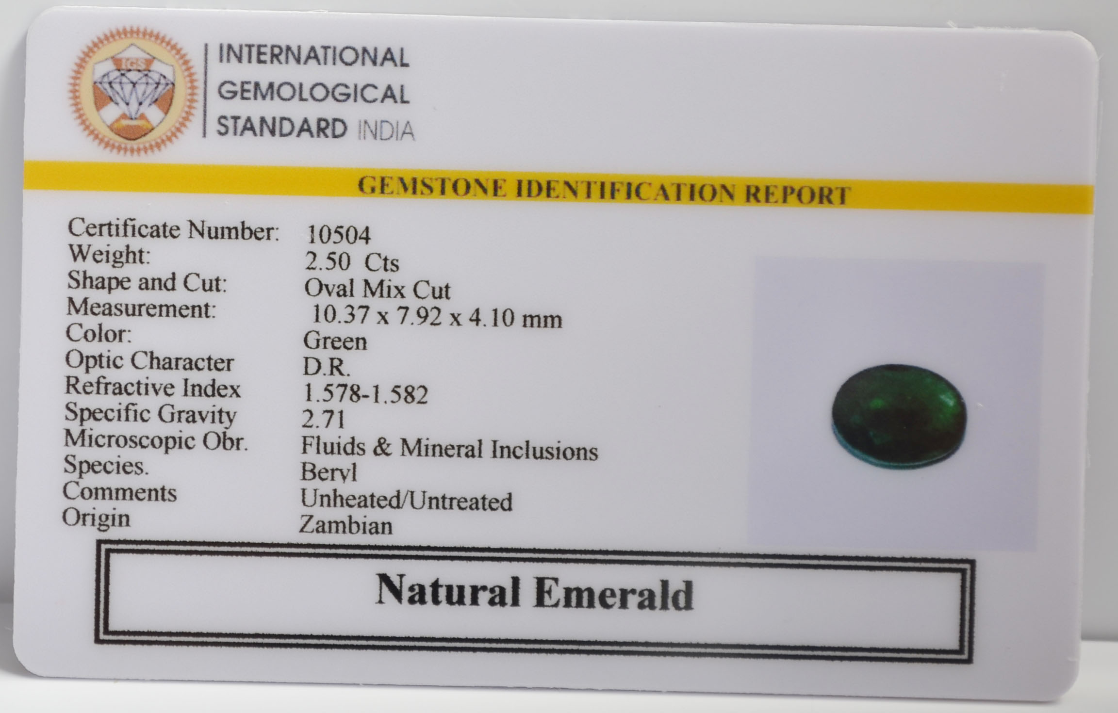 EMR22320 2 EMERALD 2.5 Ct.