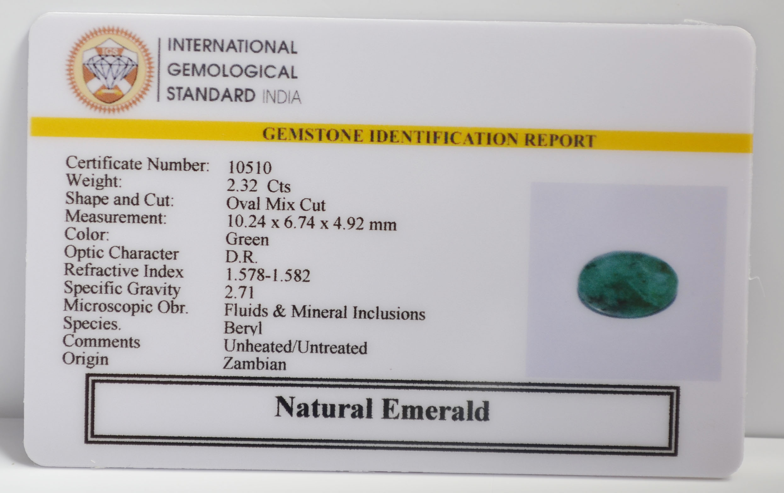 EMR22323 2 EMERALD 2.32 Ct.
