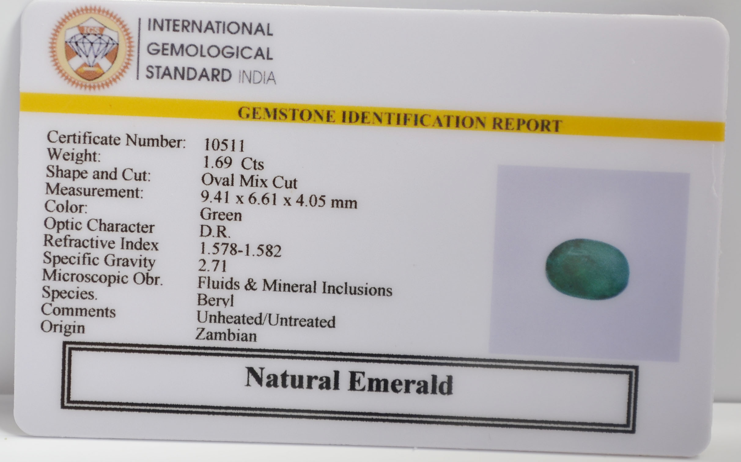 EMR22324 2 EMERALD 1.69 Ct.