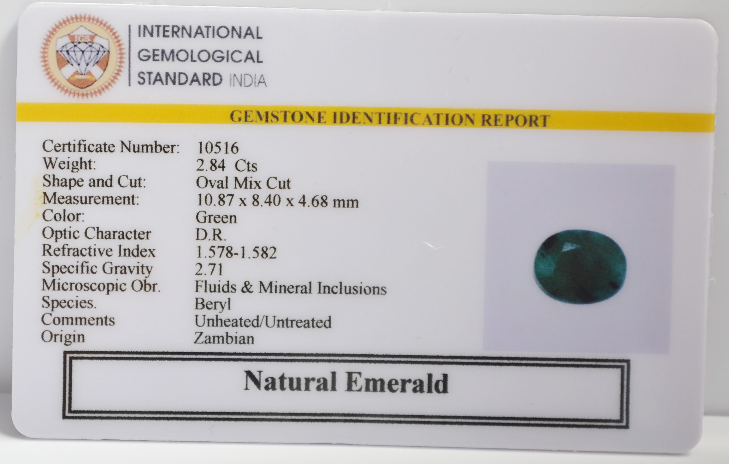 EMR22328 2 EMERALD 2.84 Ct.