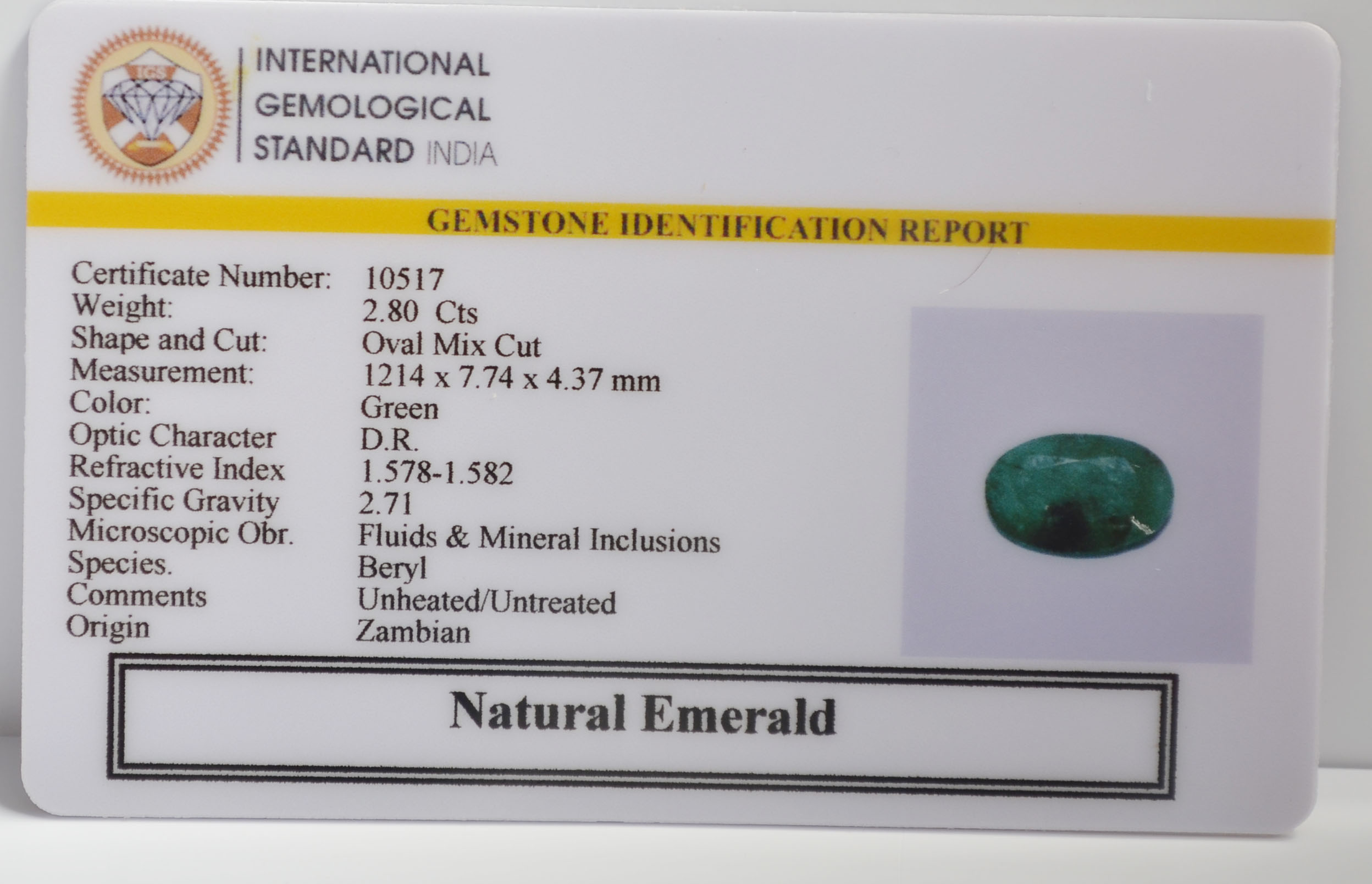 EMR22329 2 EMERALD 2.8 Ct.