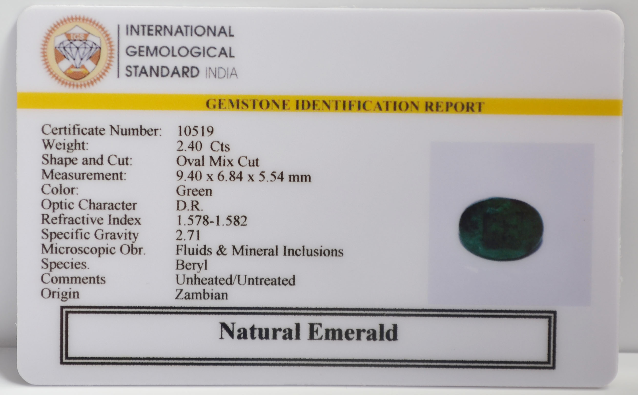 EMR22331 2 EMERALD 2.4 Ct.