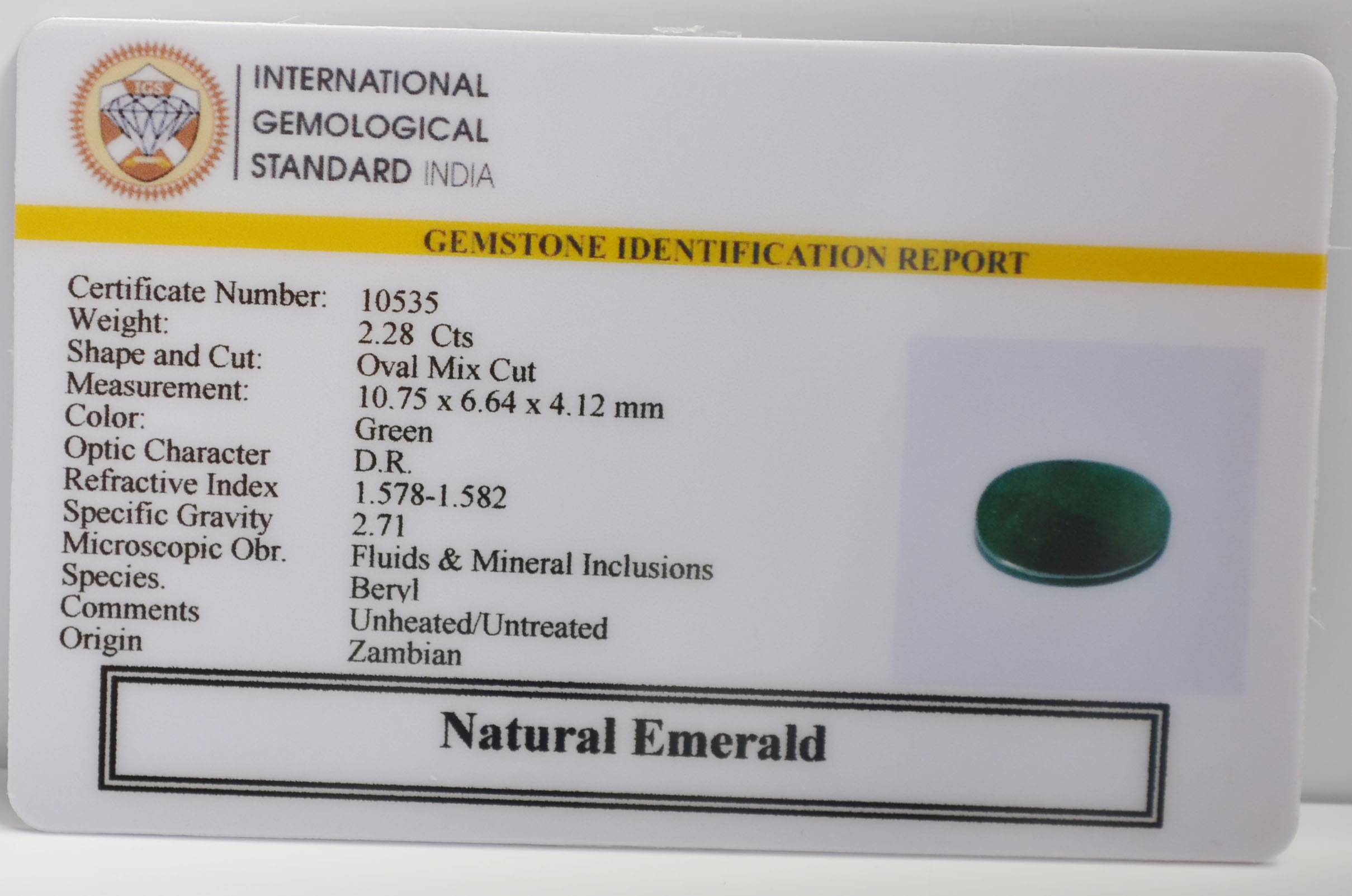 EMR22339 2 EMERALD 2.28 Ct.