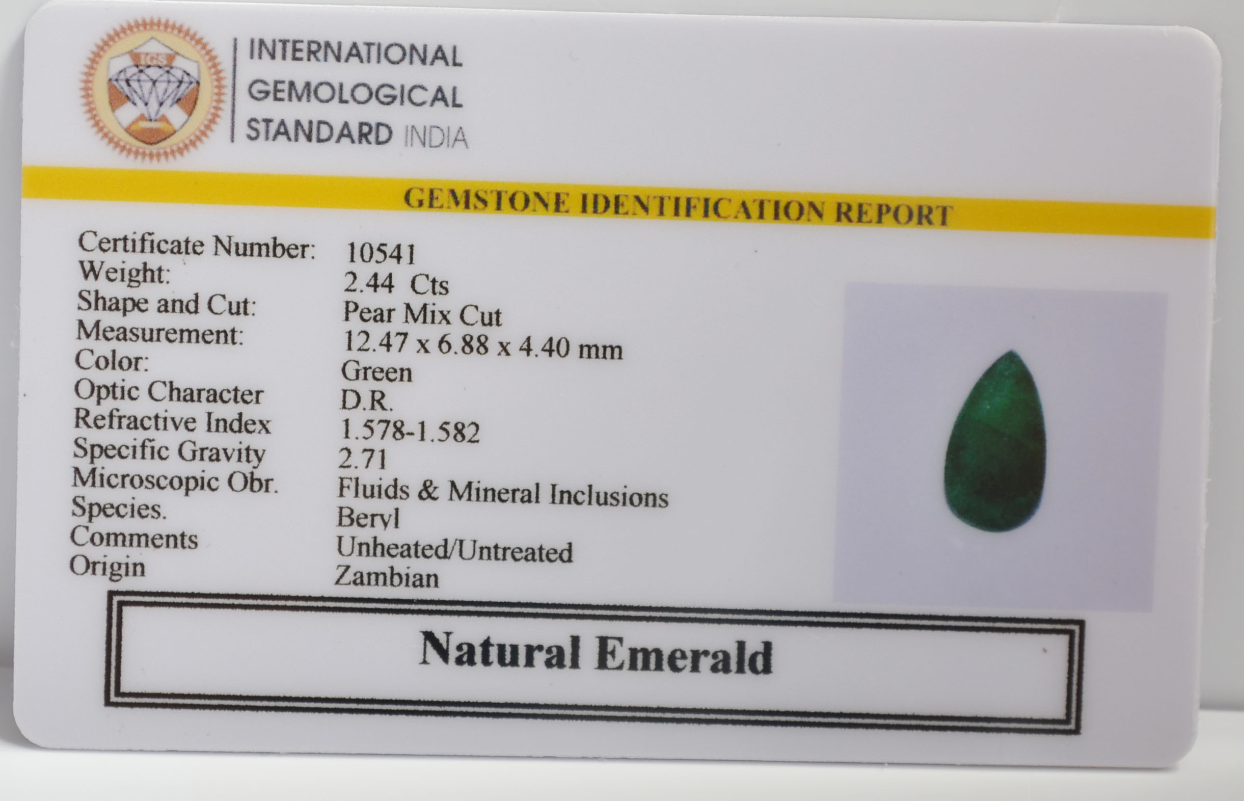 EMR22340 2 EMERALD 2.44 Ct.