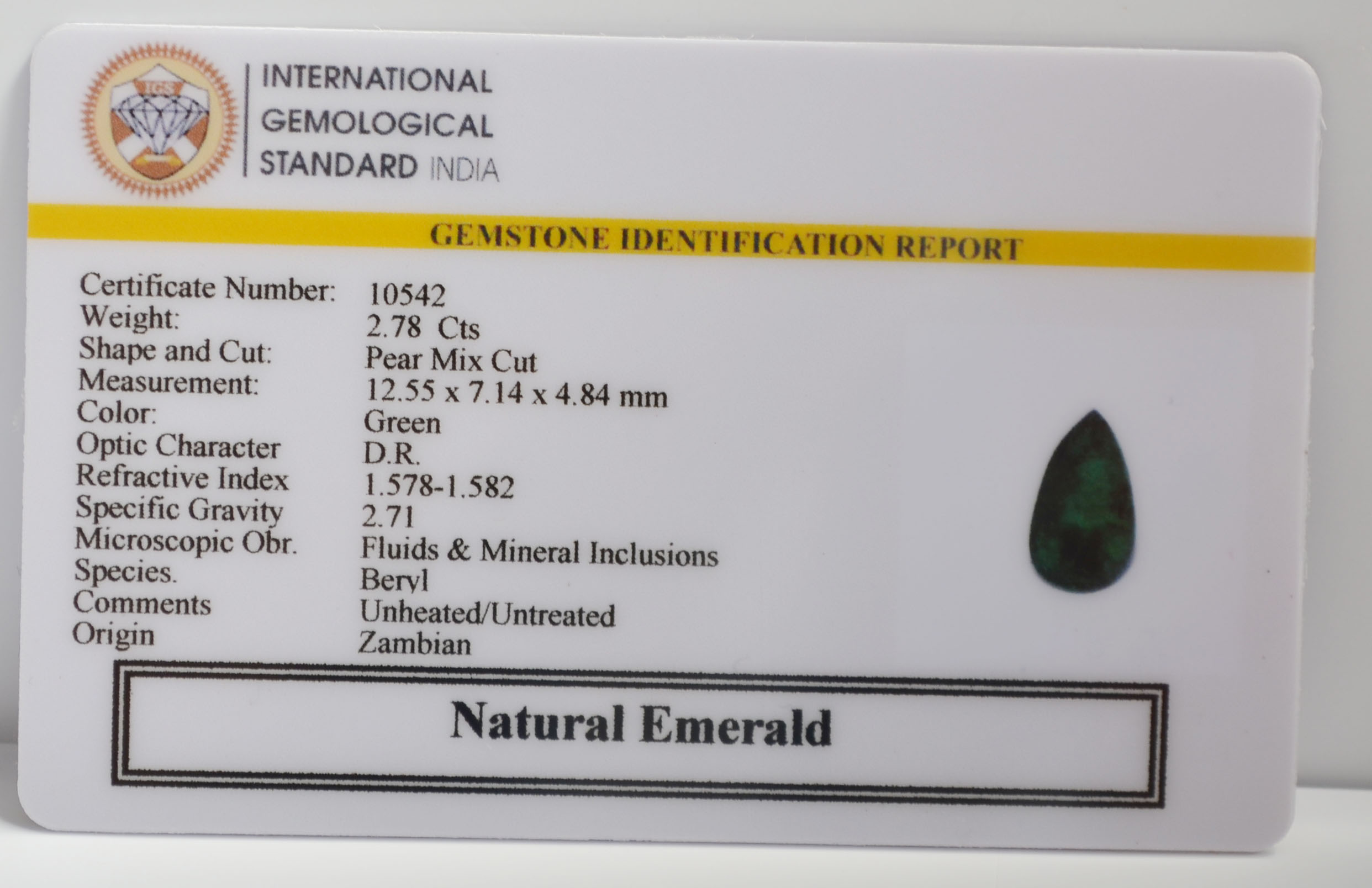 EMR22341 2 EMERALD 2.78 Ct.