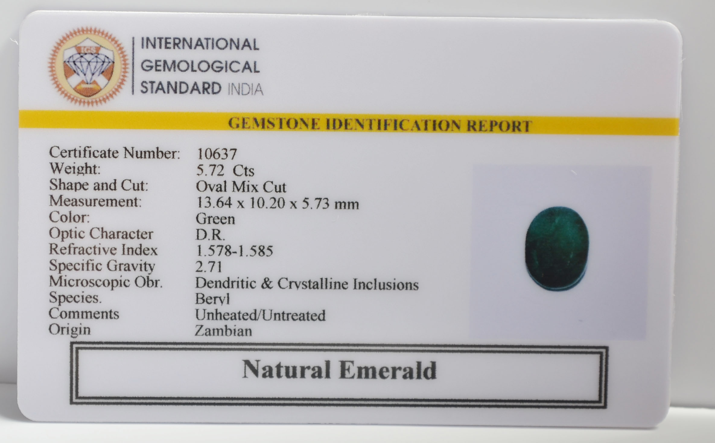EMR22361 2 EMERALD 5.72 Ct.