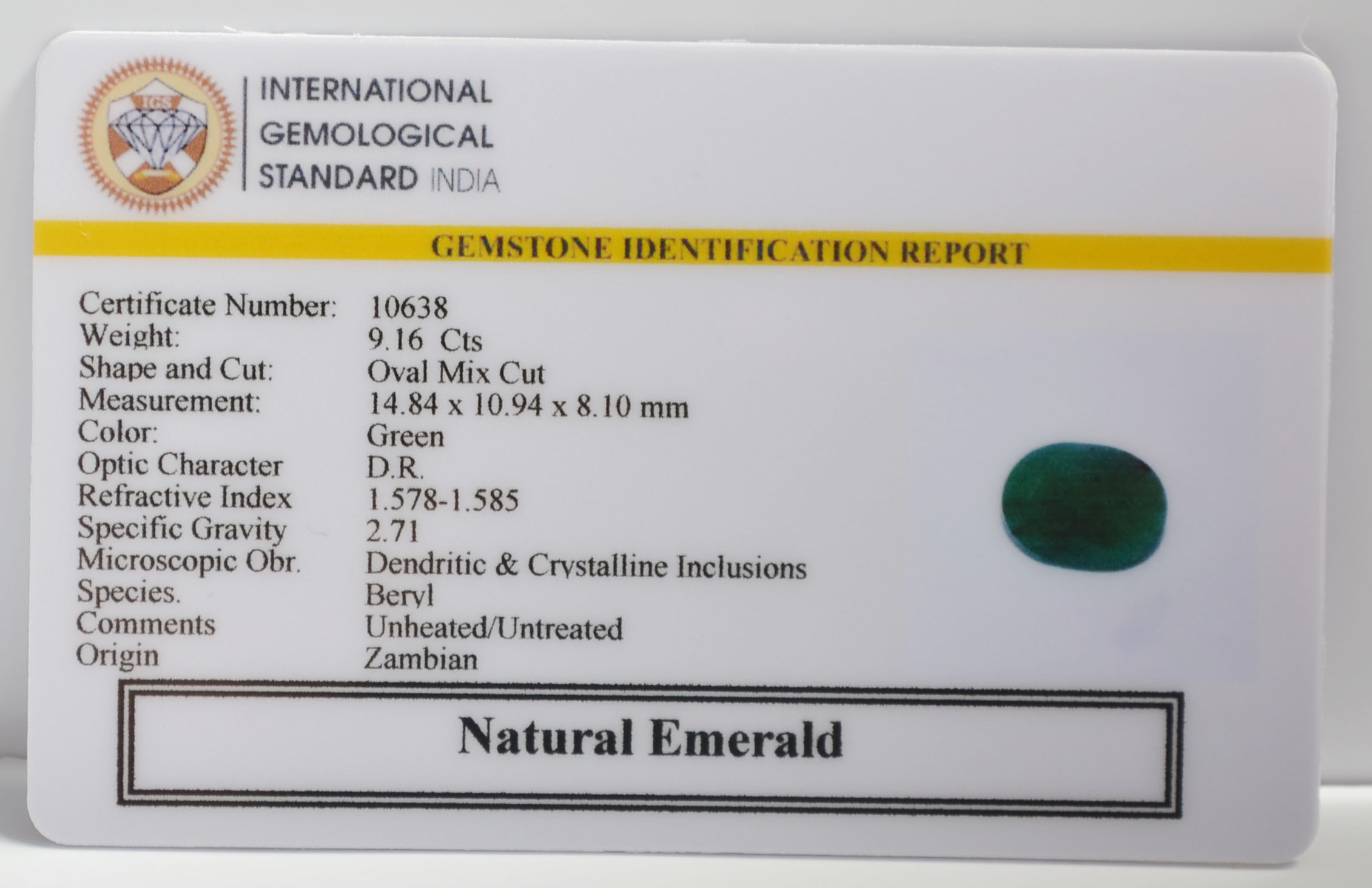 EMR22362 2 EMERALD 9.16 Ct.