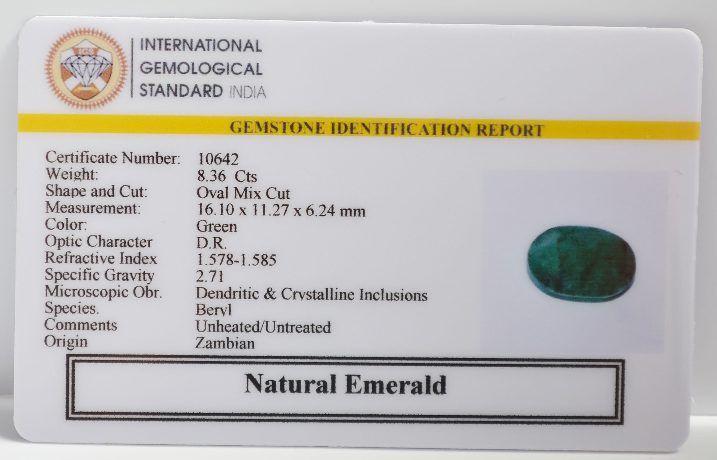 EMR22365 2 EMERALD 8.36 Ct.
