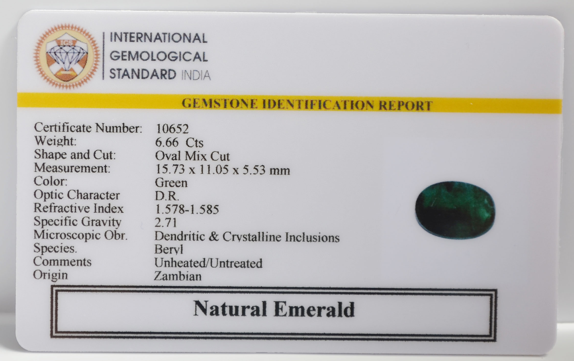 EMR22369 2 EMERALD 6.66 Ct.