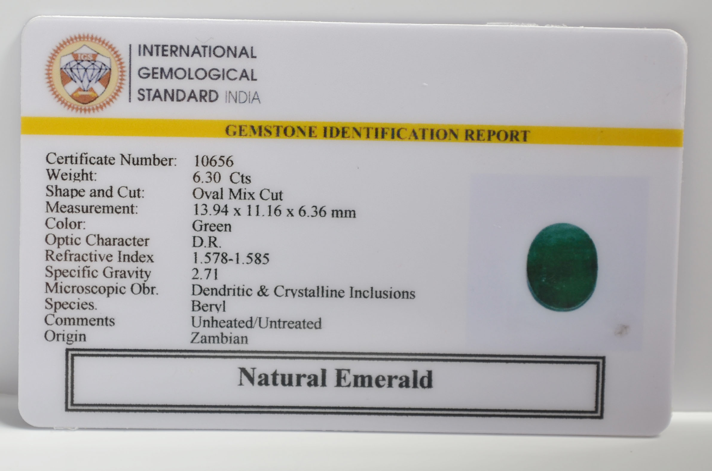 EMR22371 2 EMERALD 6.3 Ct.