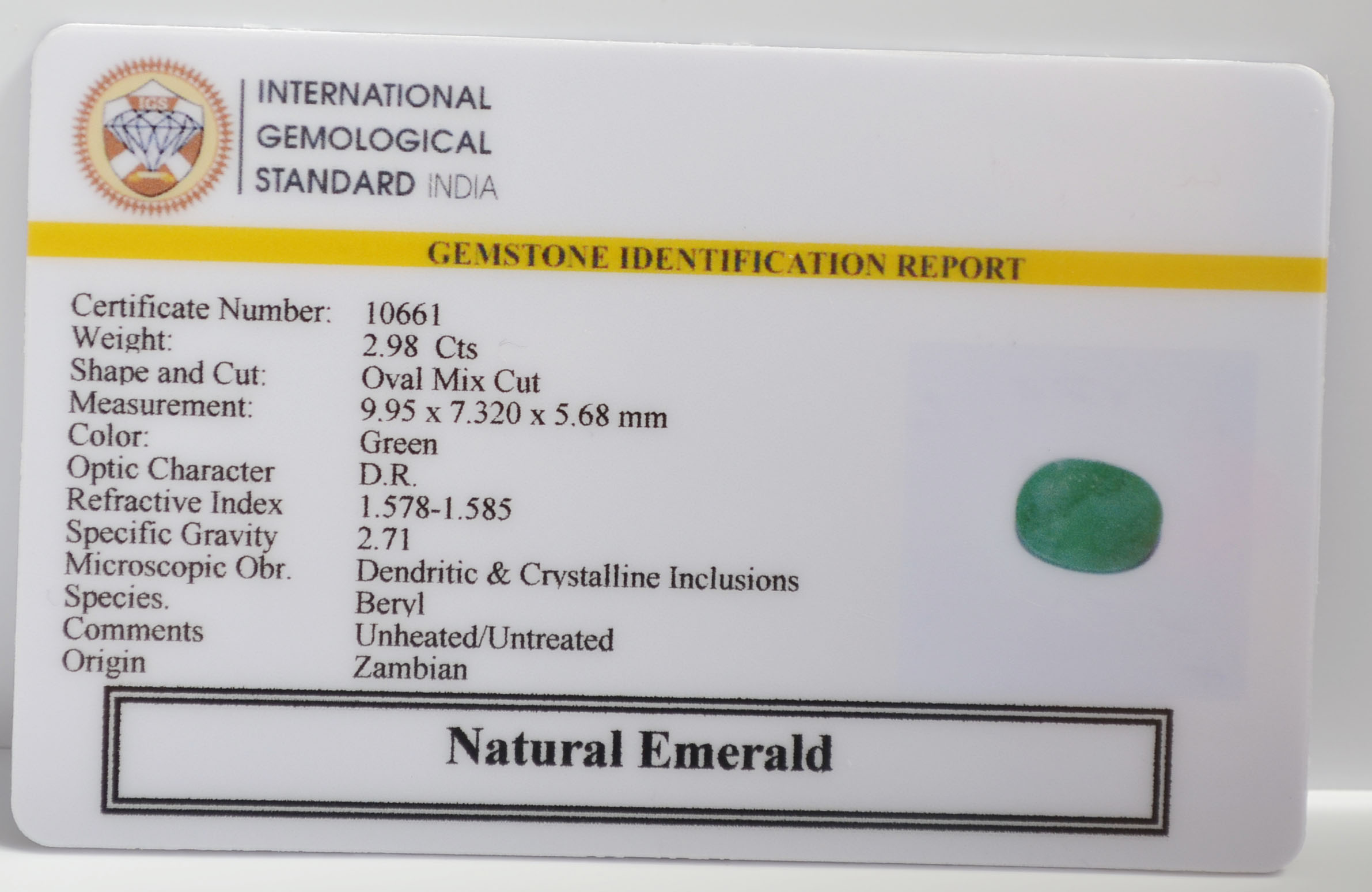 EMR22374 2 EMERALD 2.98 Ct.