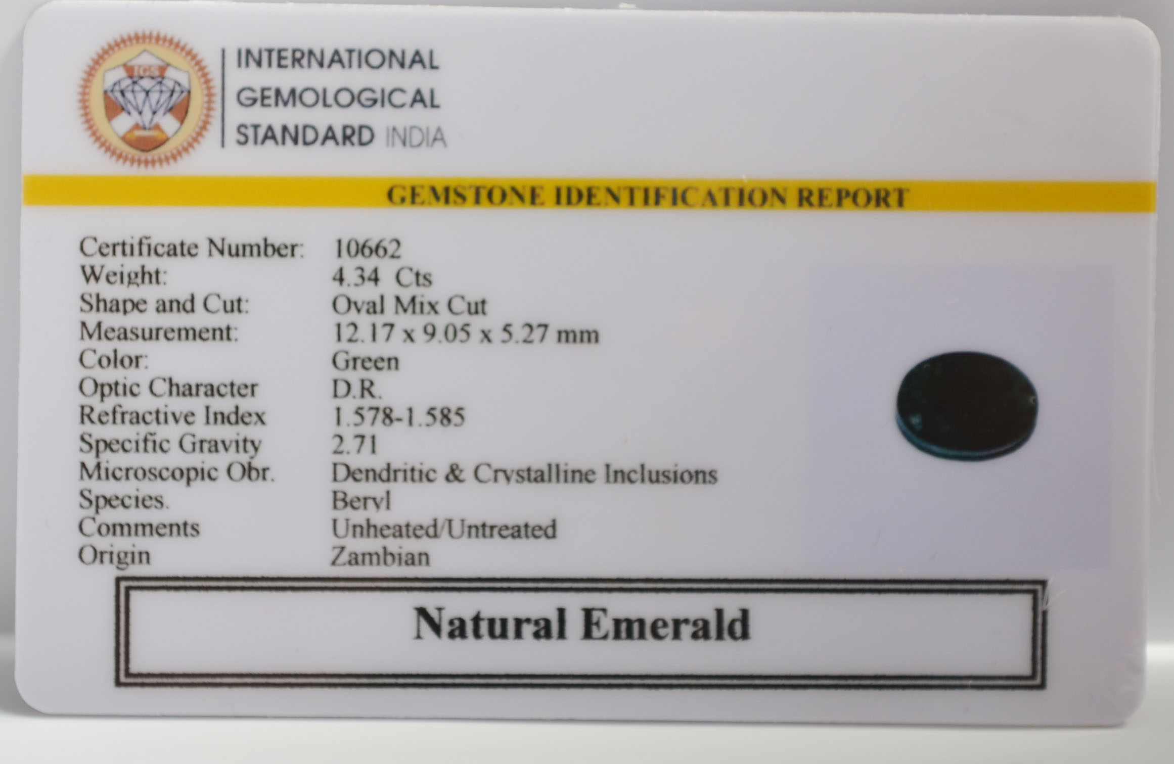 EMR22375 2 EMERALD 4.34 Ct.