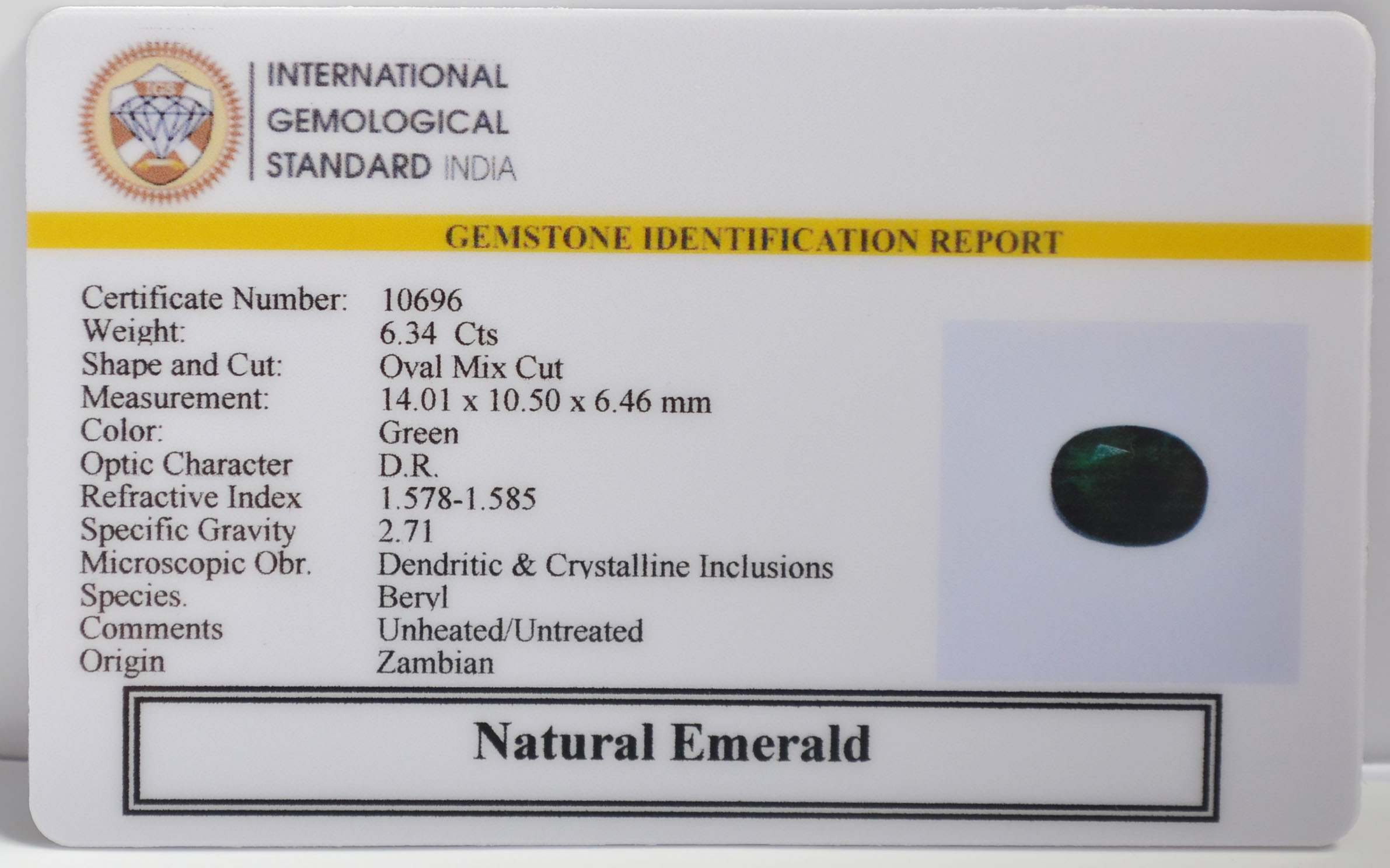 EMR22379 2 EMERALD 6.34 Ct.