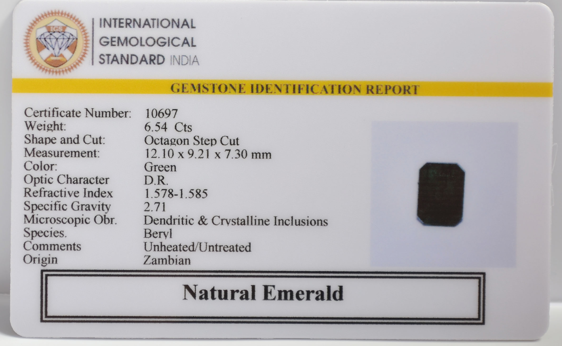 EMR22380 2 EMERALD 6.54 Ct.