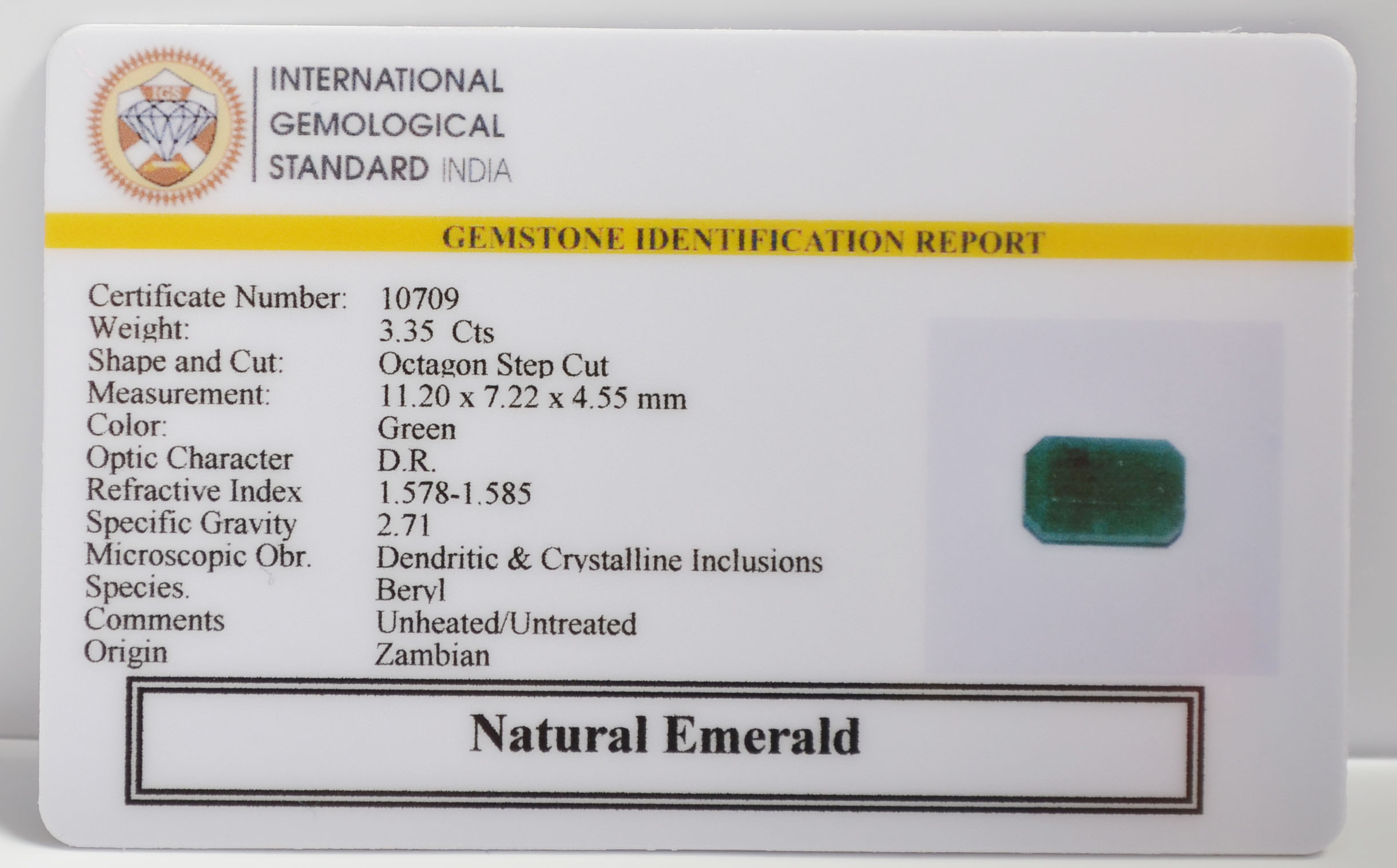 EMR22389 2 EMERALD 3.35 Ct.