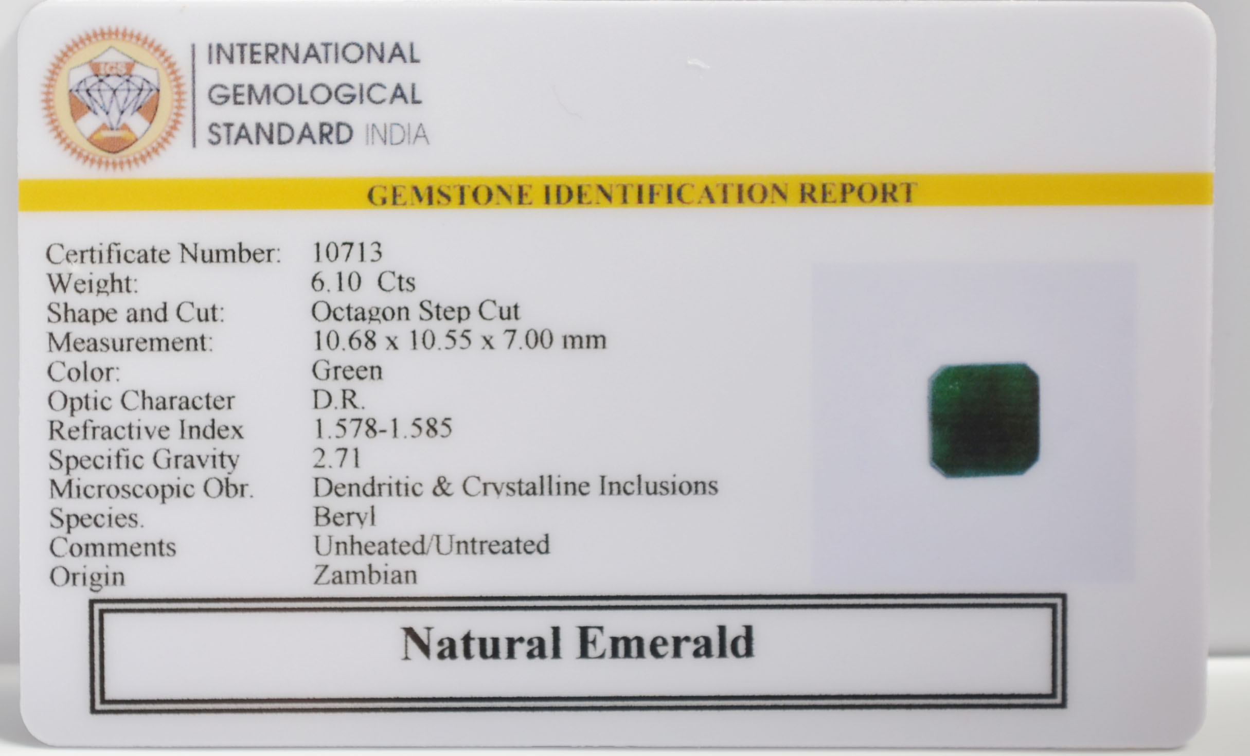 EMR22393 2 EMERALD 6.1 Ct.
