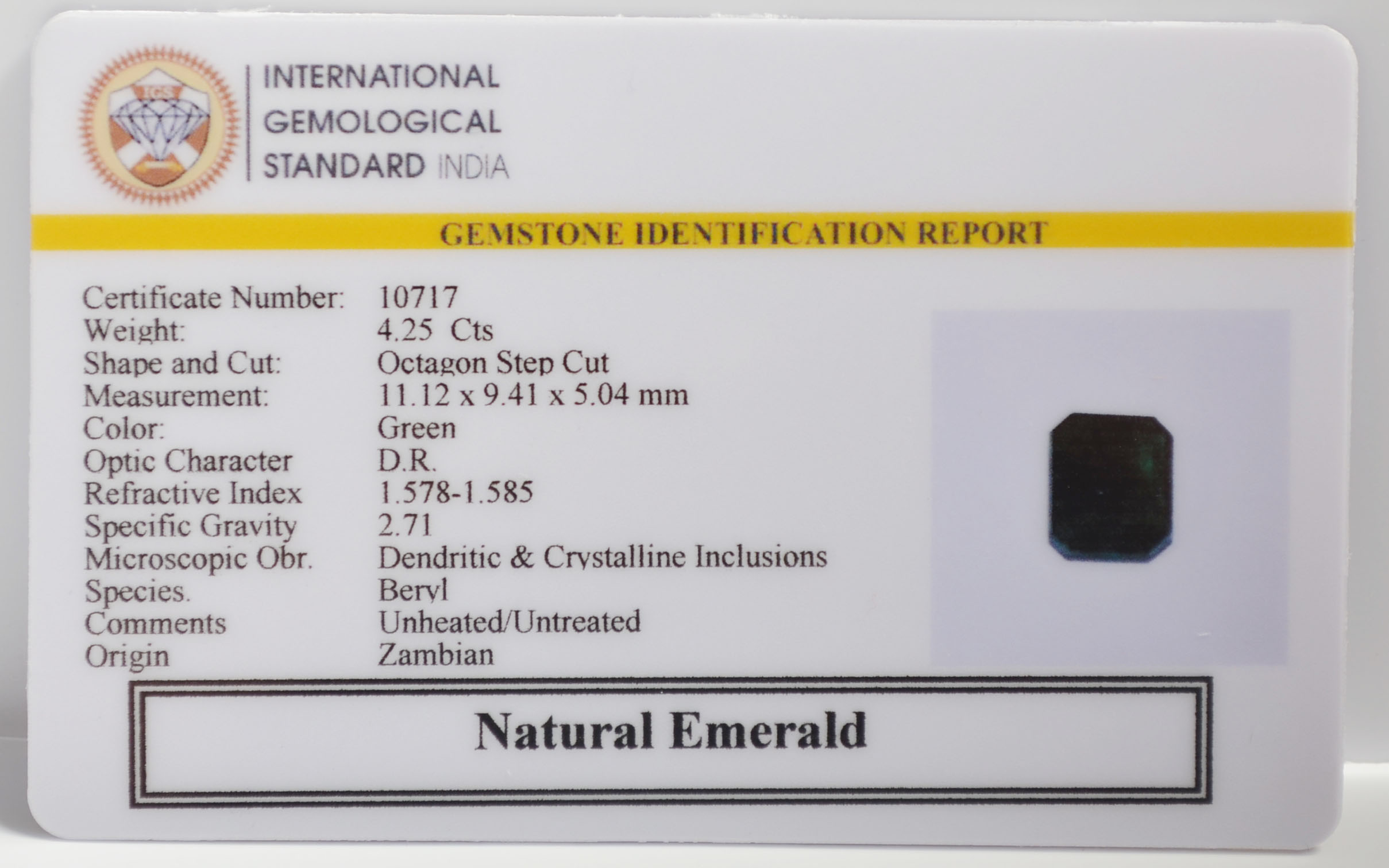 EMR22397 2 EMERALD 4.25 Ct.