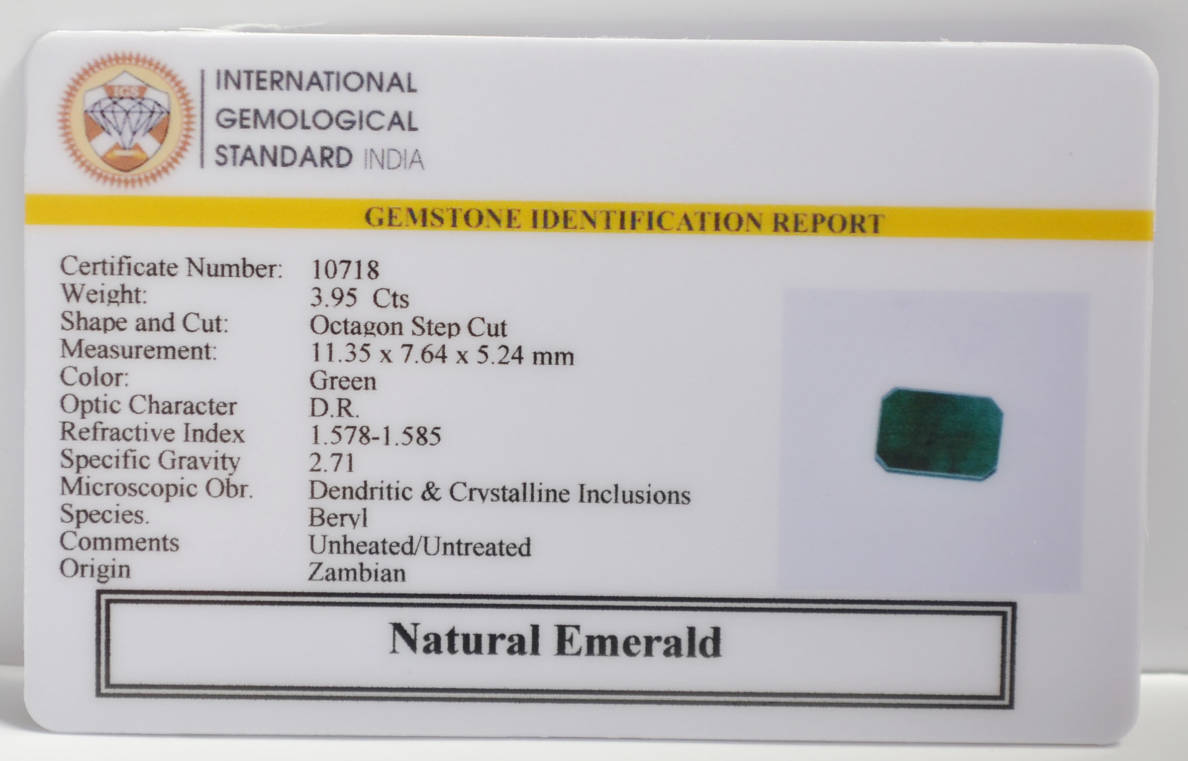 EMR22398 2 EMERALD 3.95 Ct.