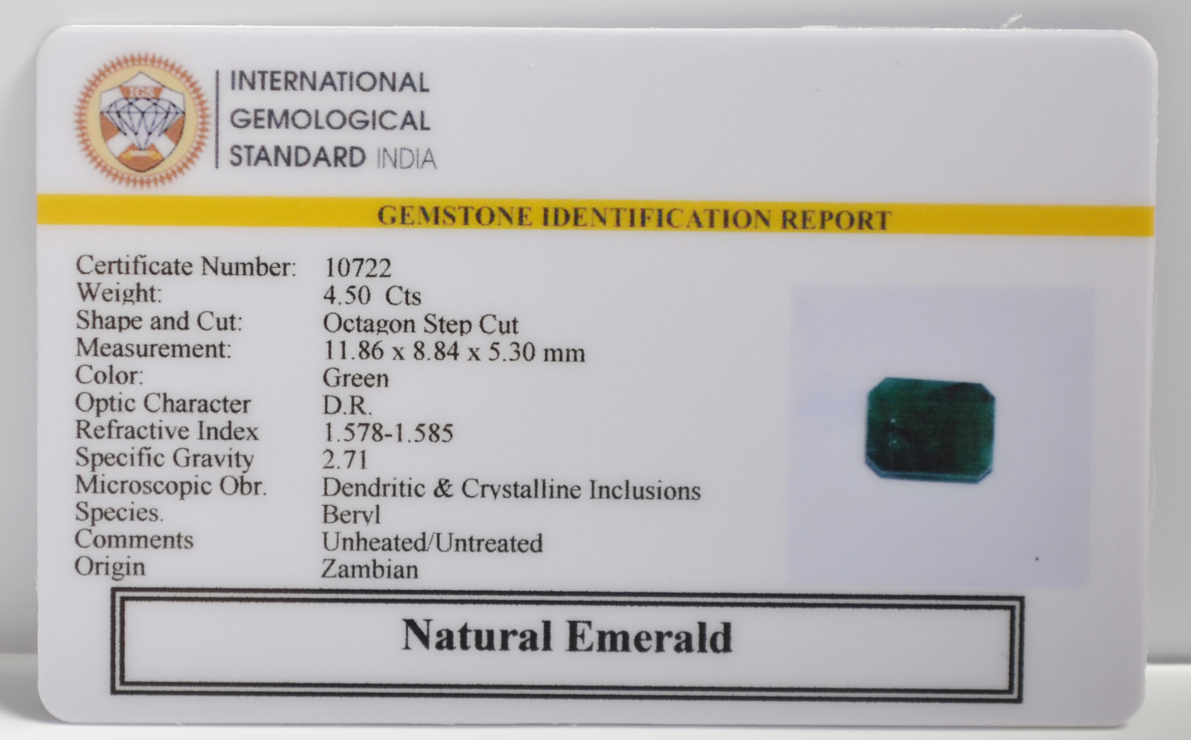 EMR22401 2 EMERALD 4.5 Ct.