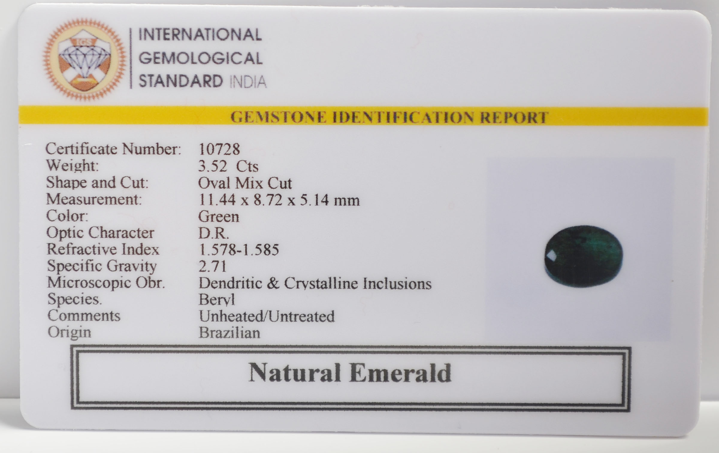 EMR22406 2 EMERALD 5.34 Ct.