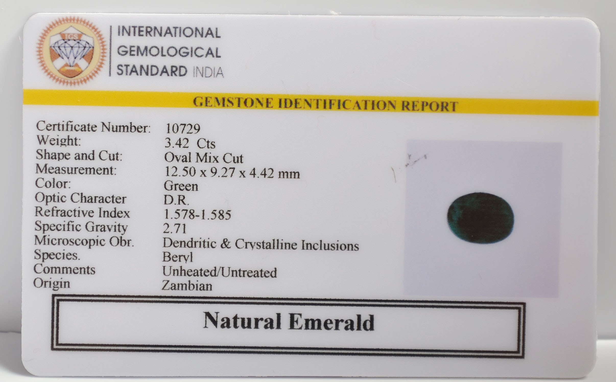 EMR22408 2 EMERALD 3.42 Ct.