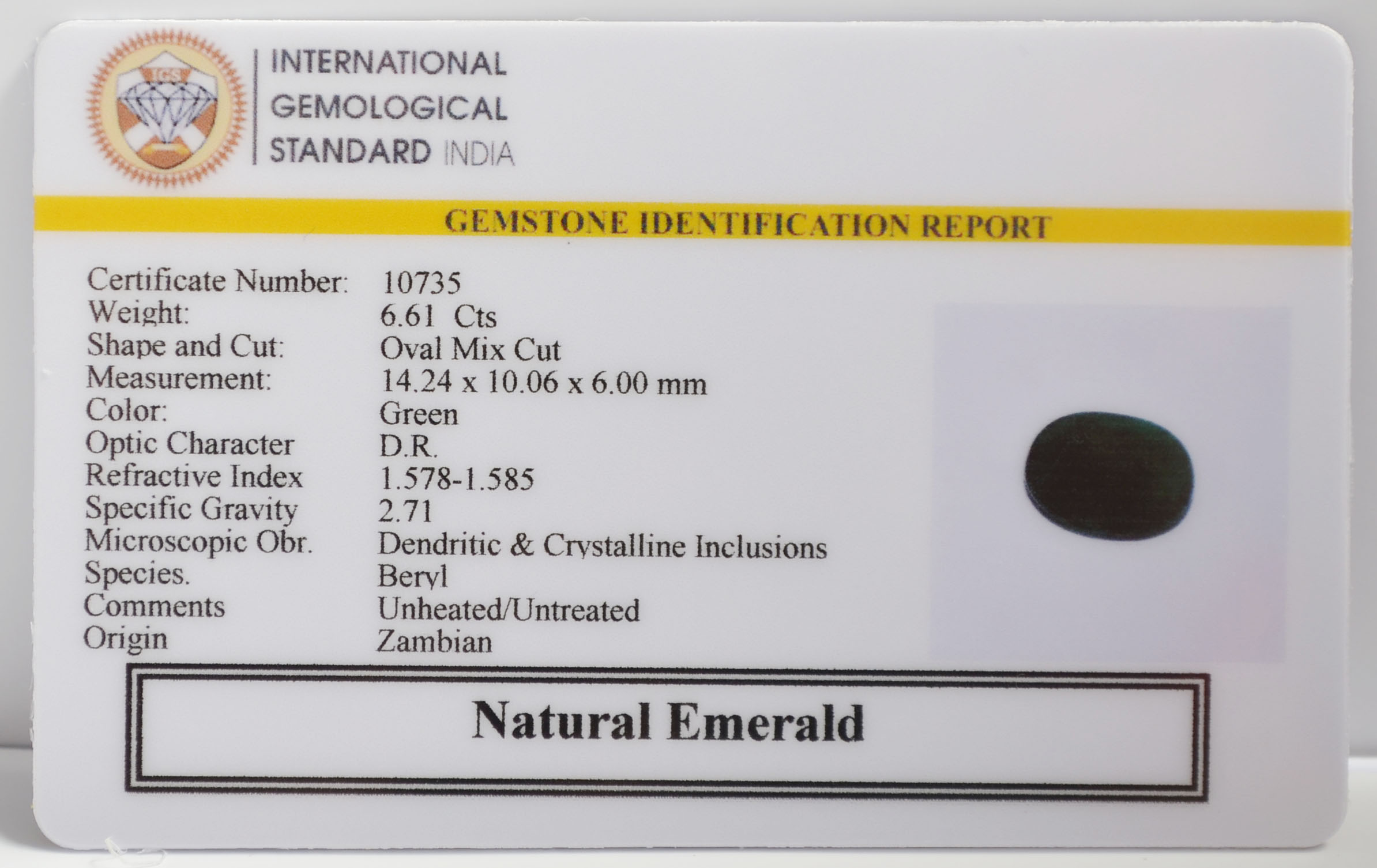 EMR22412 2 EMERALD 6.61 Ct.