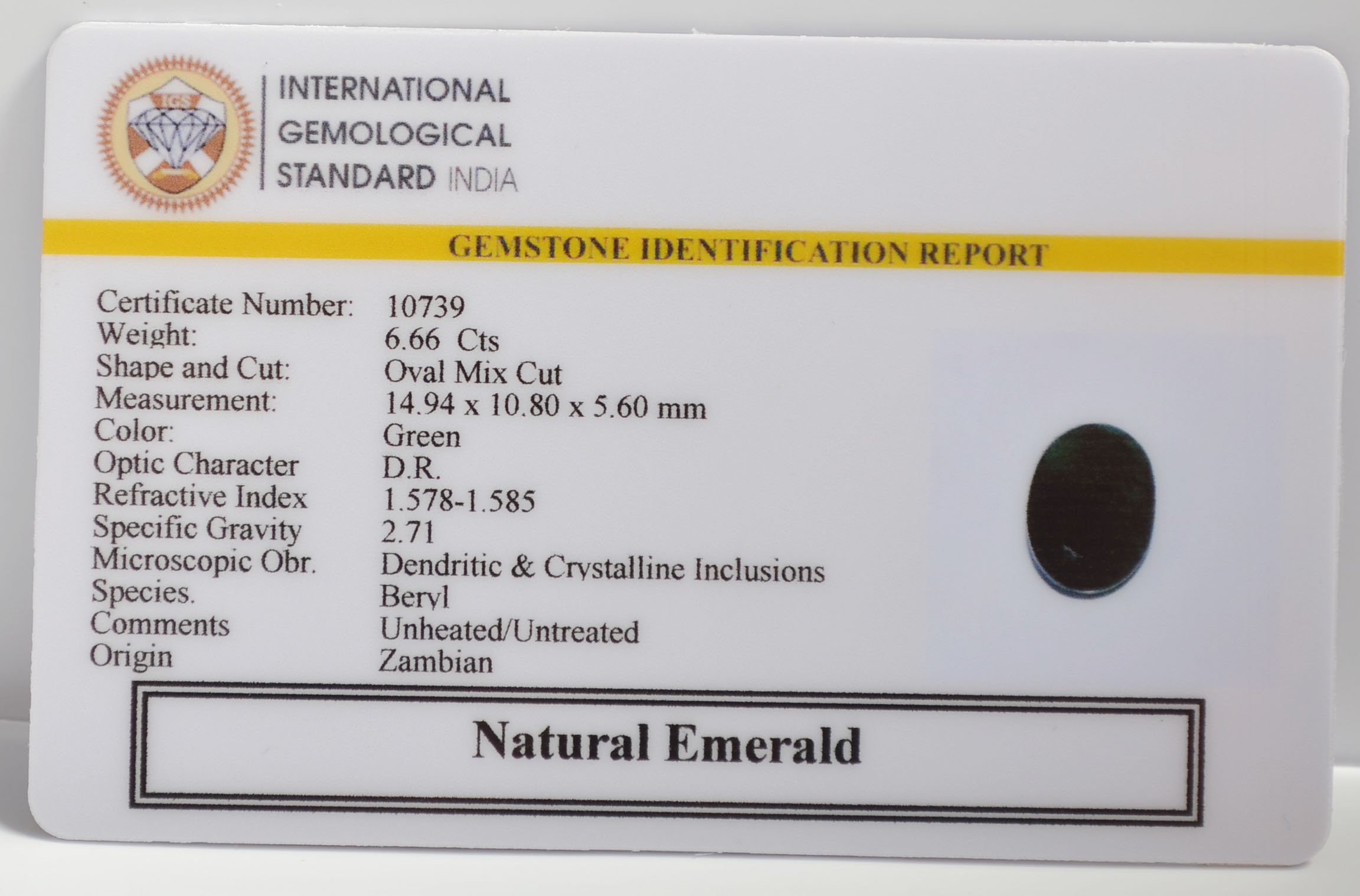 EMR22414 2 EMERALD 6.66 Ct.