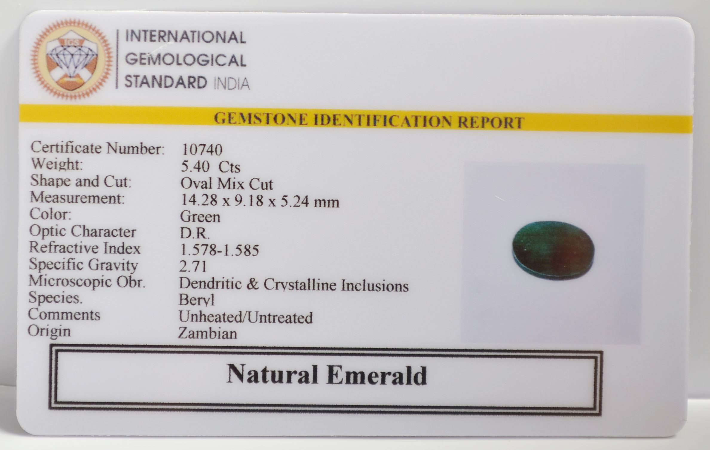 EMR22415 2 EMERALD 5.4 Ct.
