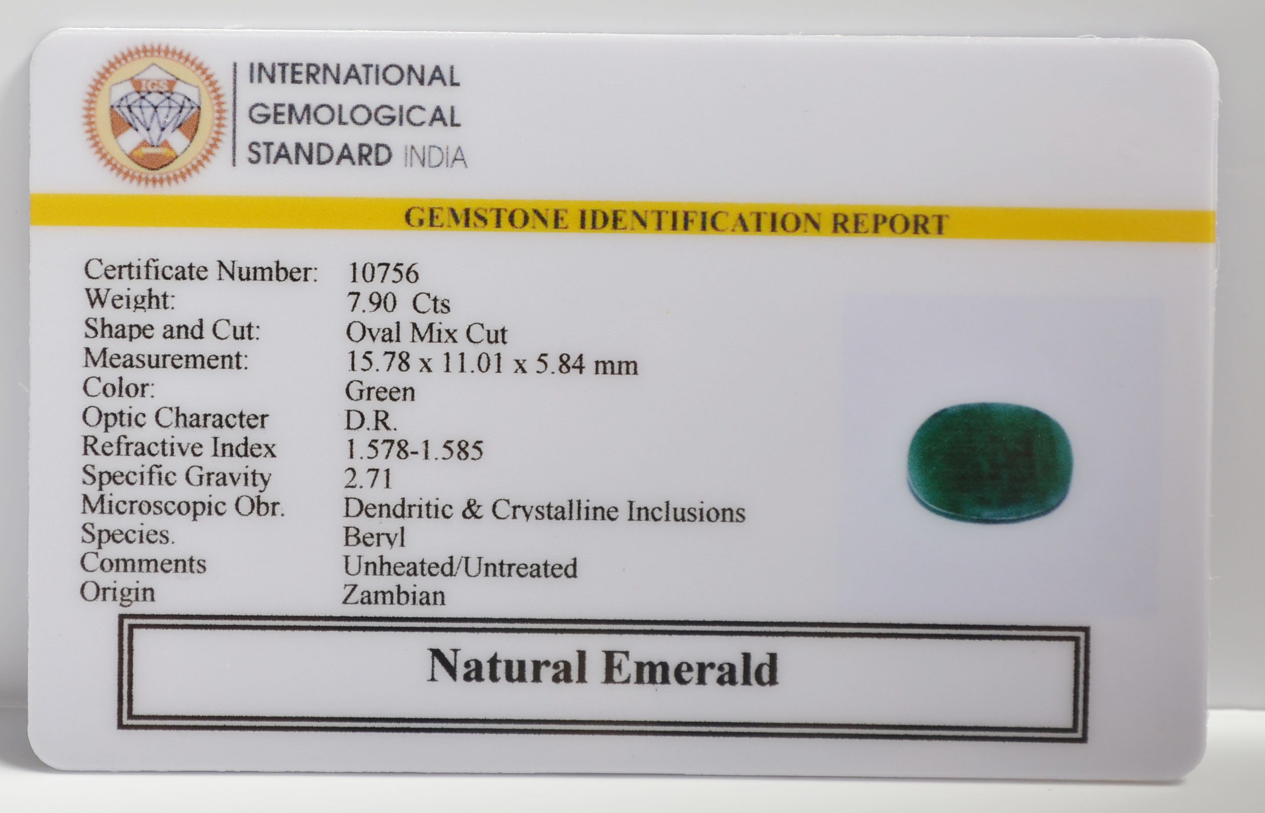 EMR22429 2 EMERALD 7.9 Ct.
