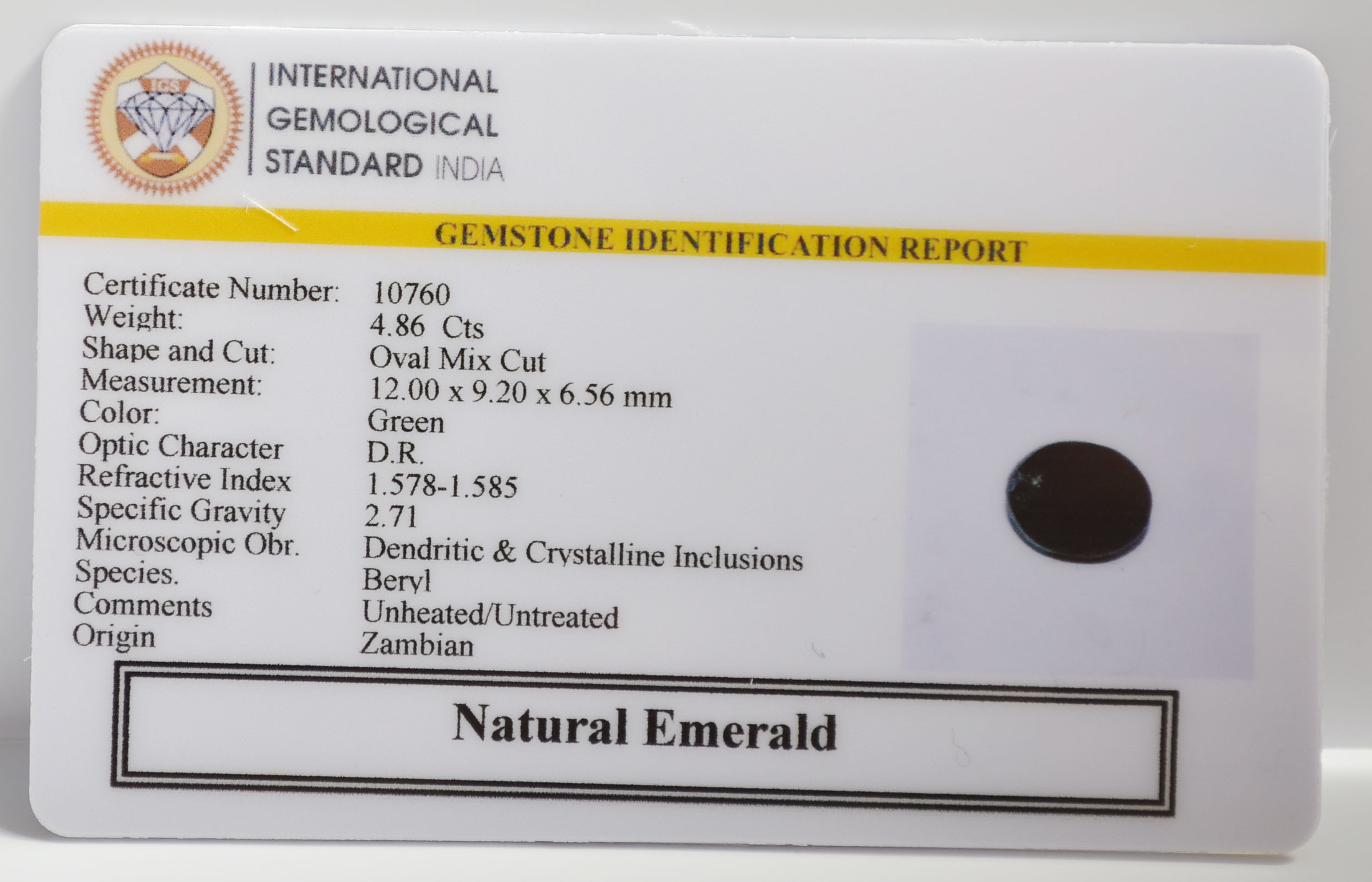 EMR22432 2 EMERALD 4.86 Ct.