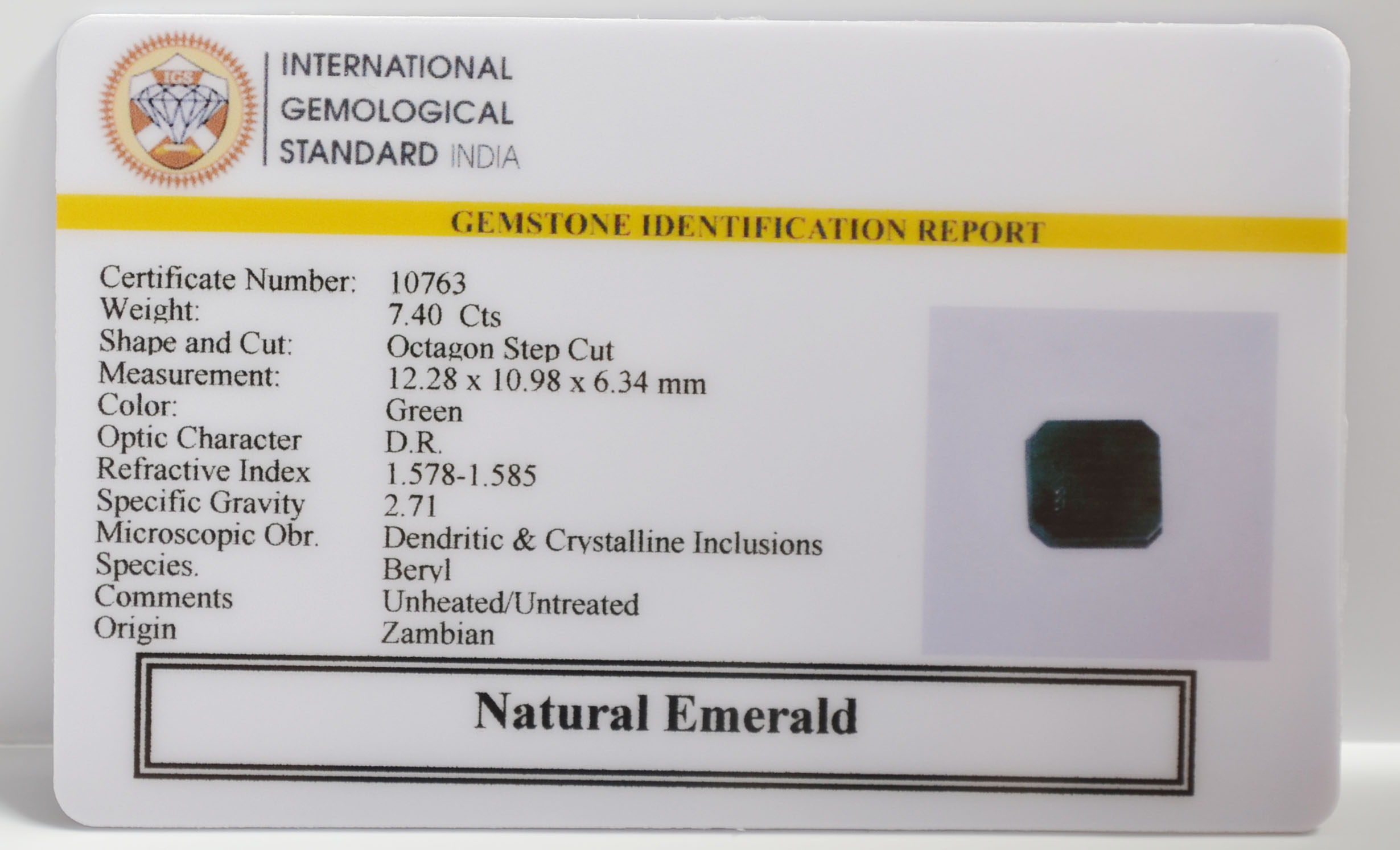 EMR22435 2 EMERALD 7.4 Ct.