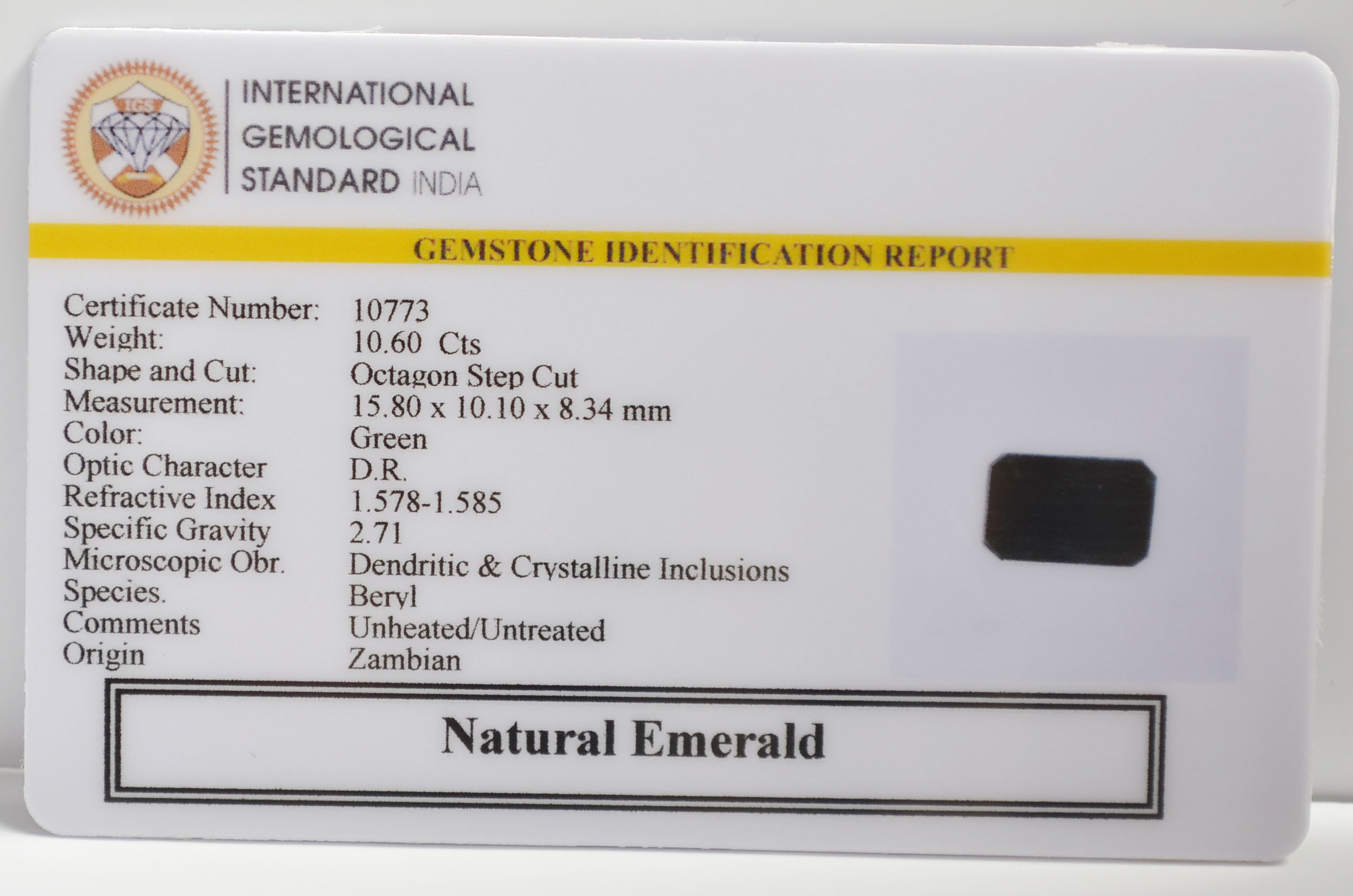 EMR22443 2 EMERALD 10.6 Ct.