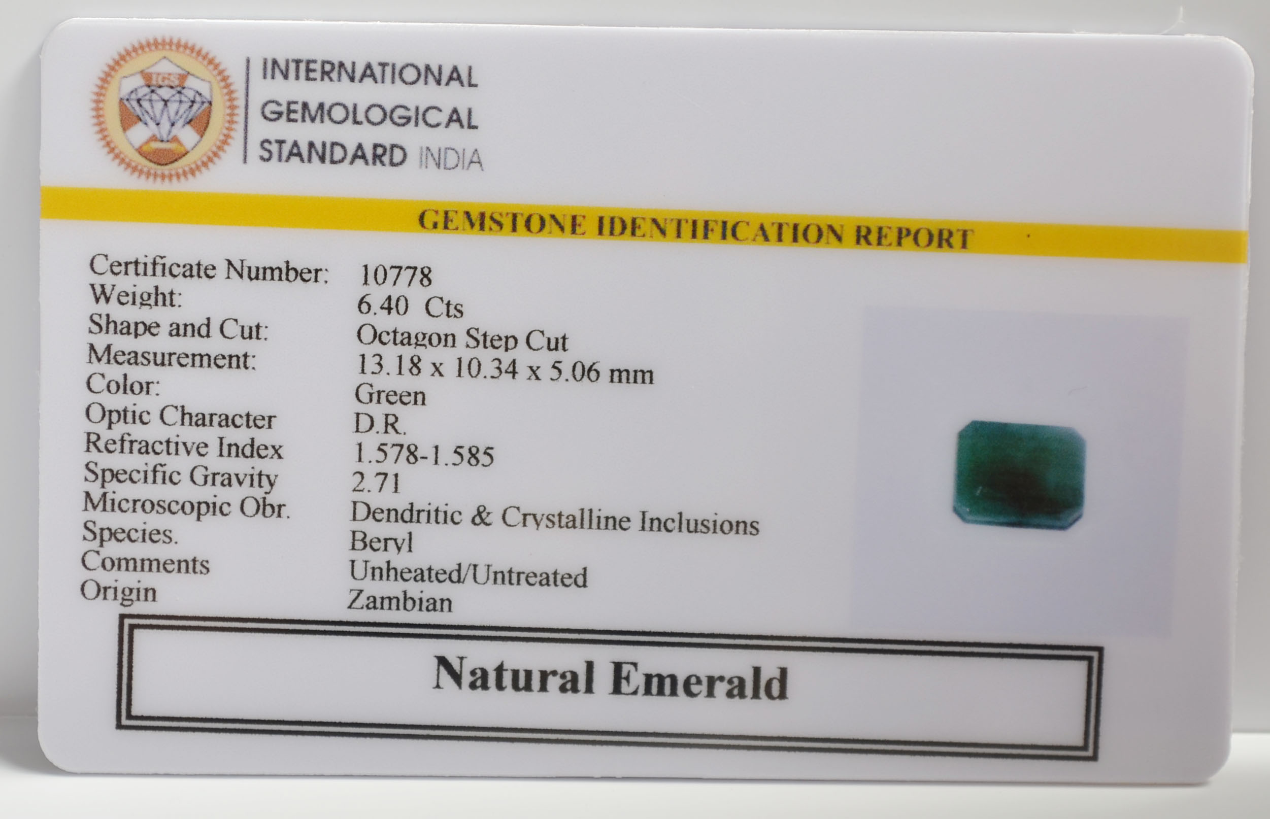 EMR22448 2 EMERALD 6.4 Ct.