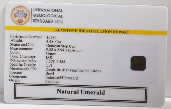 EMERALD 4.48 Ct.