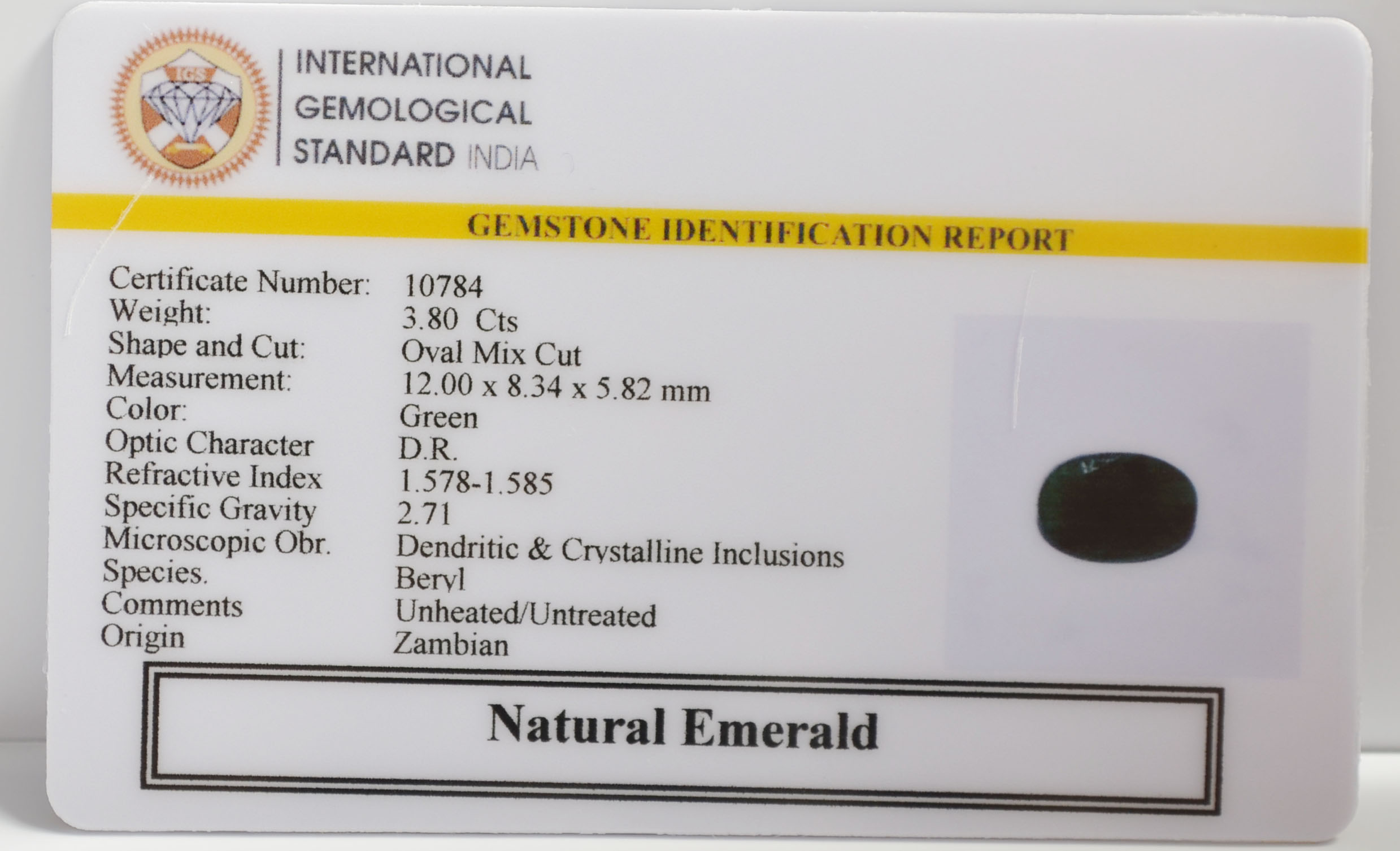 EMR22453 2 EMERALD 3.8 Ct.