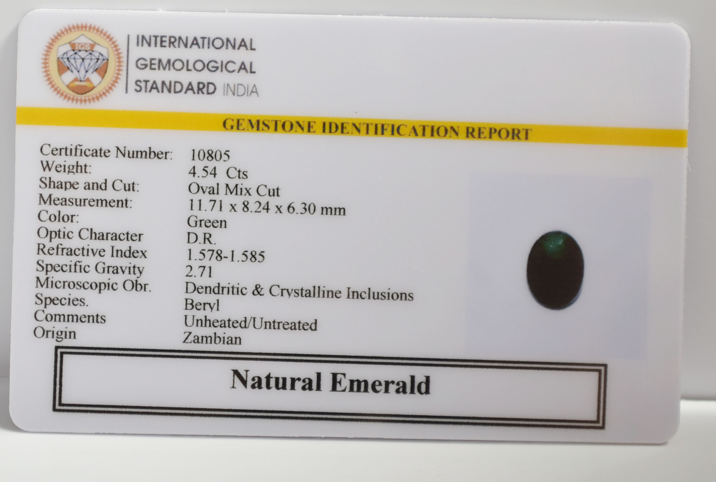 EMR22469 2 EMERALD 4.54 Ct.