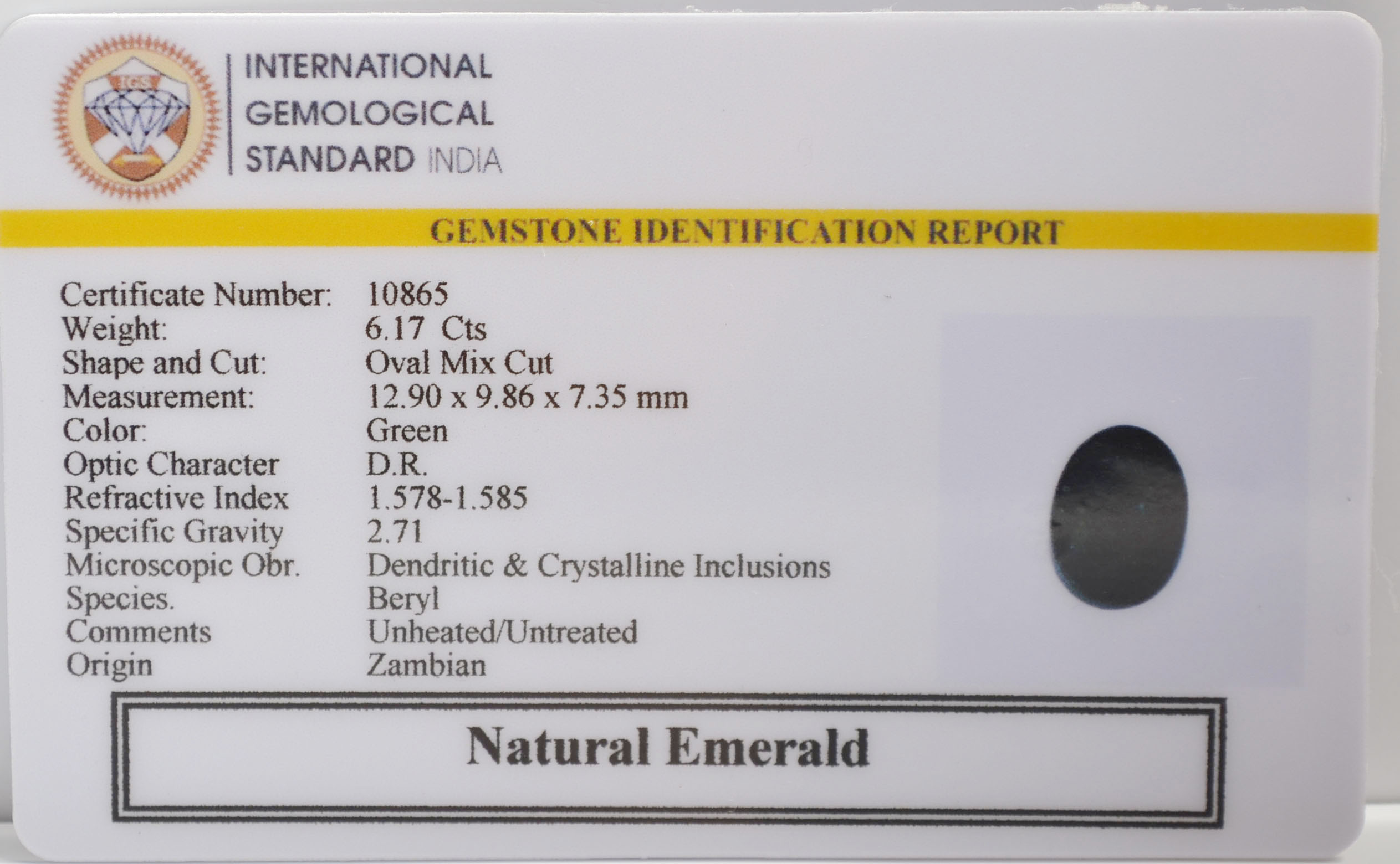 EMR22474 2 EMERALD 6.17 Ct.