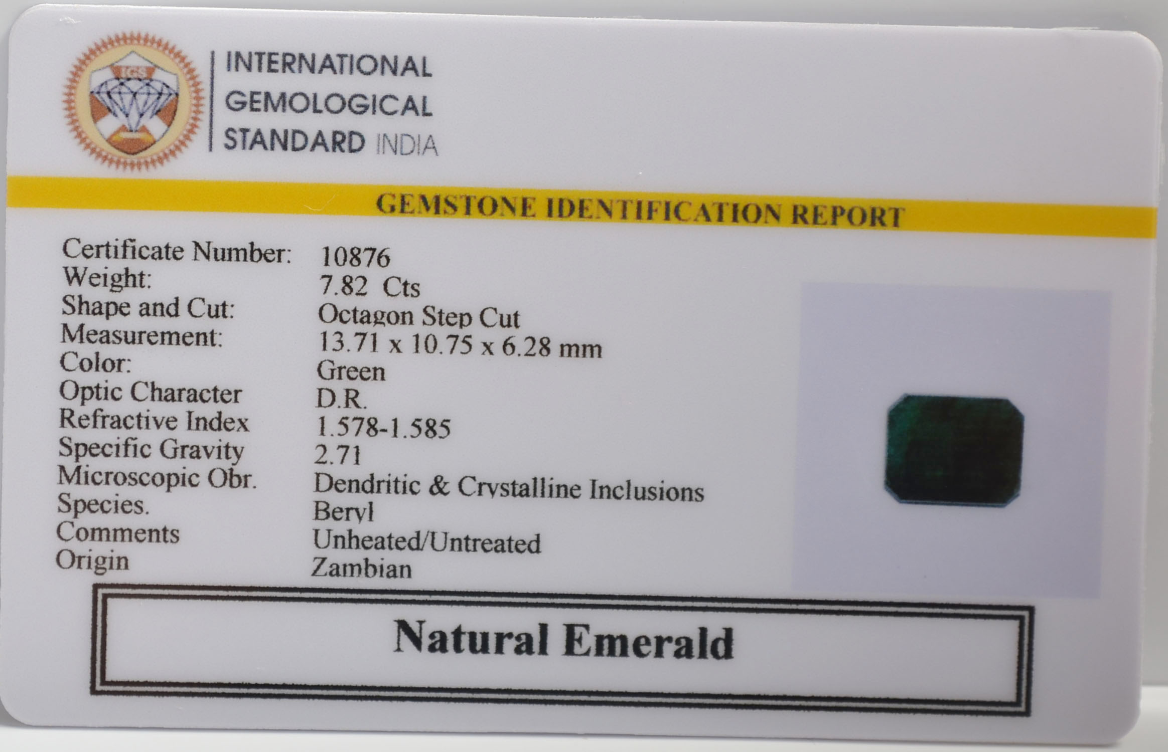 EMR22481 2 EMERALD 7.82 Ct.